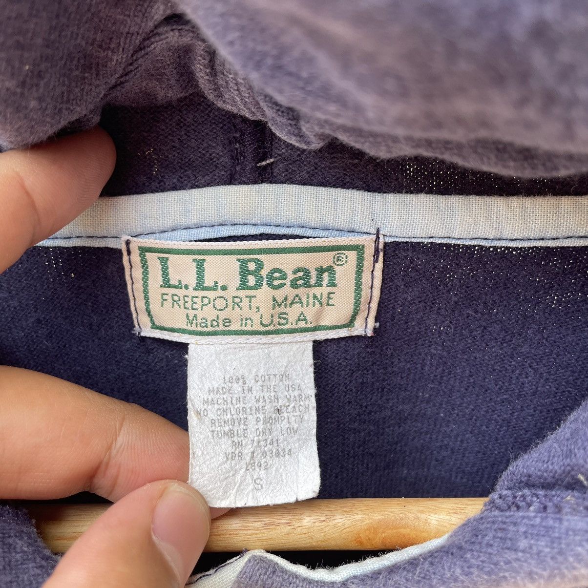 L.L. Bean 🔥🔥Vintage L.L.Bean Striped Multicolour Hooded Polos Tee Size US S / EU 44-46 / 1 - 11 Thumbnail