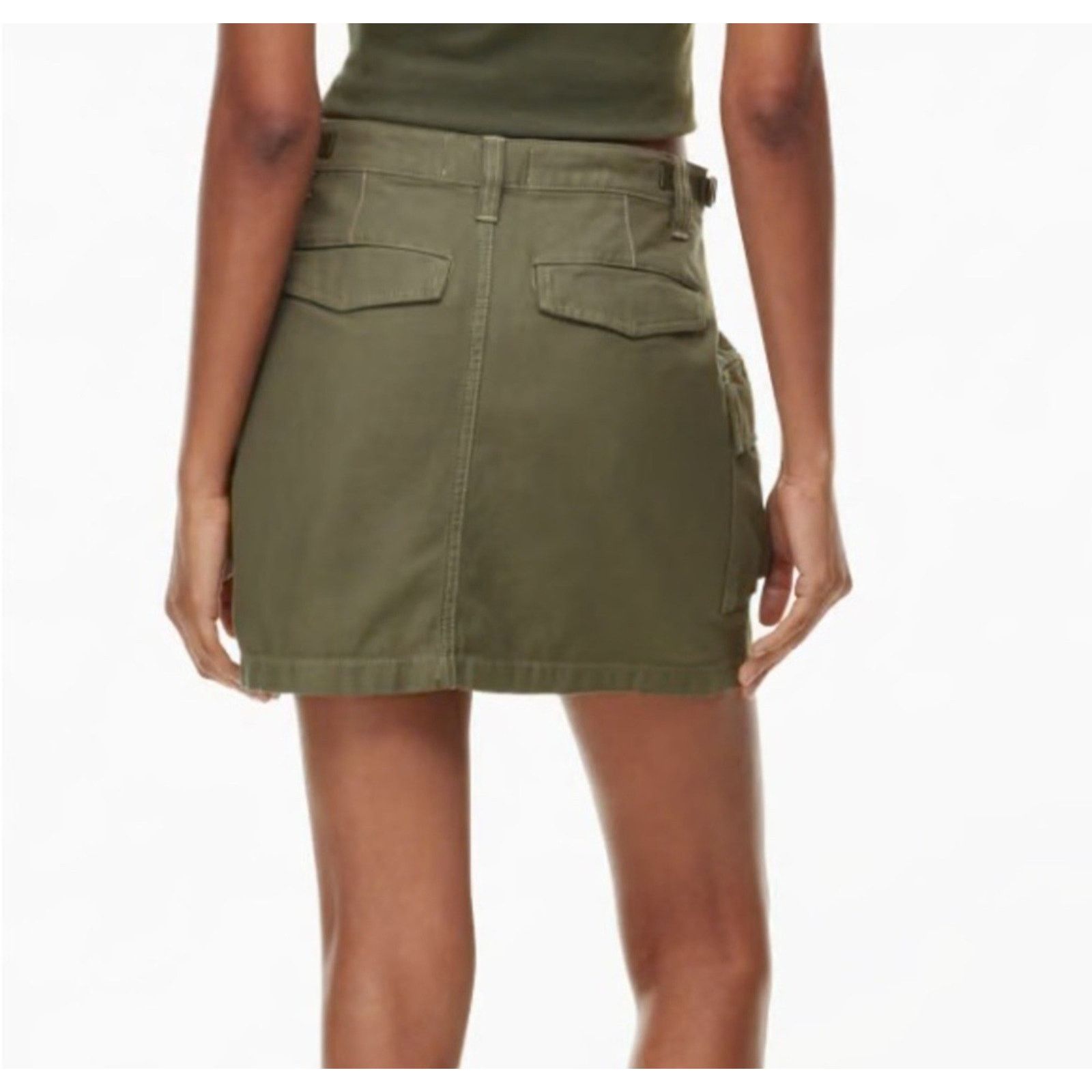 Aritzia Aritzia TNA Supply Cargo Utility Micro Mini Skirt Army Size 28" / US 6 / IT 42 - 5 Thumbnail
