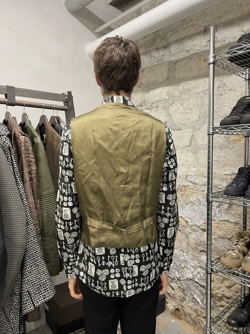Emporio Armani × Vintage 1990s Emporio Armani Beige Velvet Vest Size US S / EU 44-46 / 1 - 4 Thumbnail