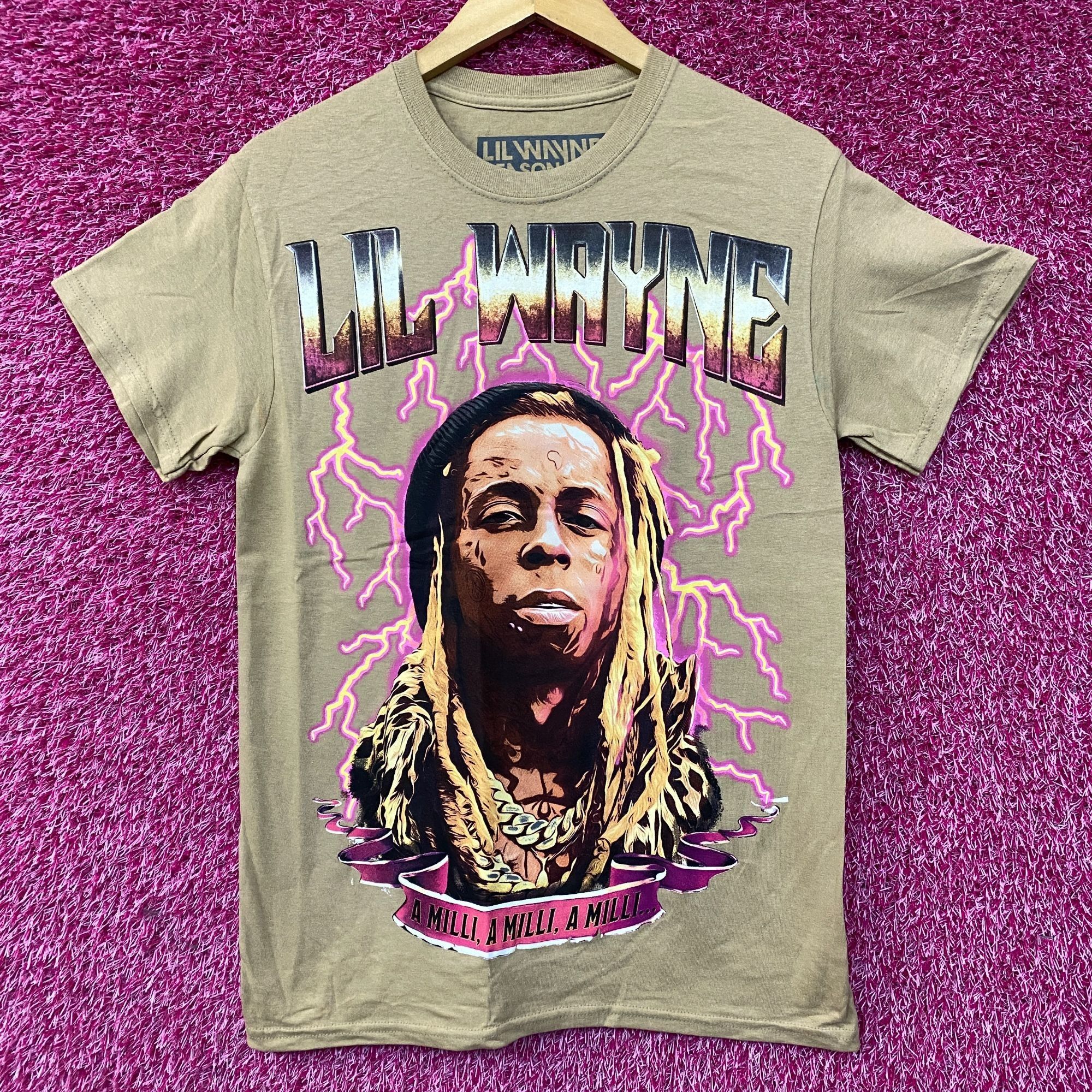Lil Wayne Reason Lil Wayne A Milli Lightning Brown T-Shirt Small Size US S / EU 44-46 / 1 - 1 Thumbnail