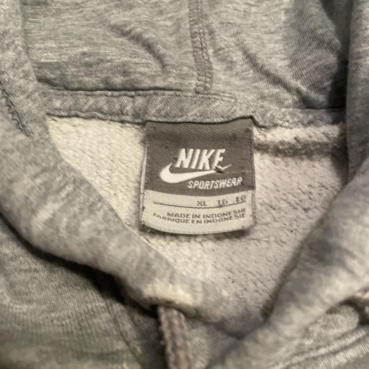 Nike 2000s Nike Gray Hoodie Cool Paint Splash On Front Size XL Size US XL / EU 56 / 4 - 4 Thumbnail