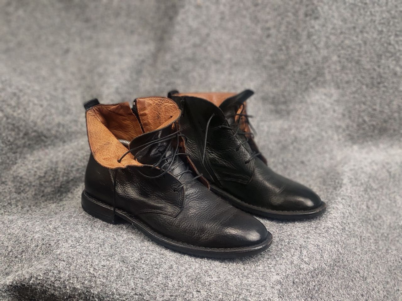 MoMA Moma Design Vintage Black leather boots Moto Style A.S.98 | Grailed