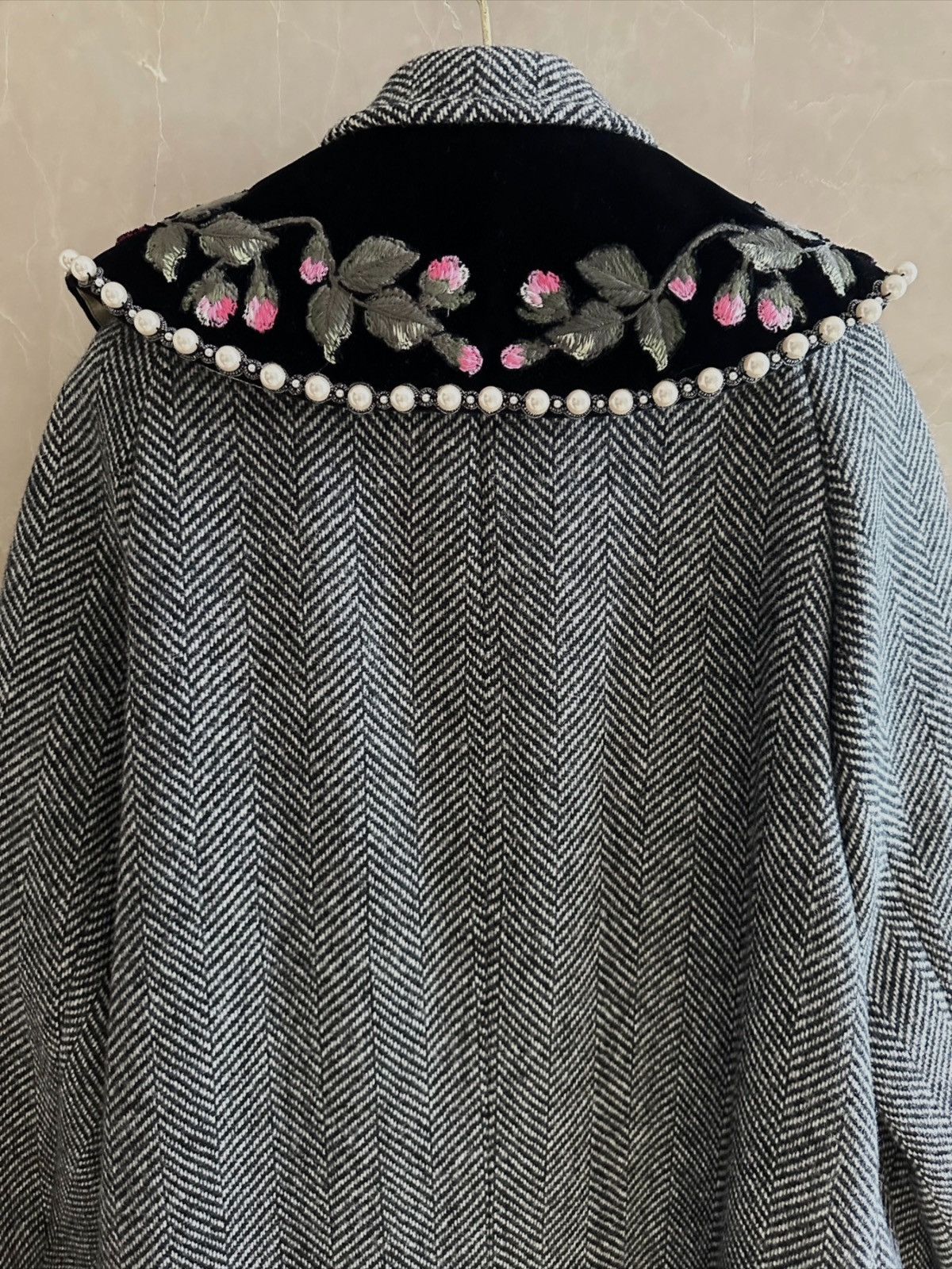 Gucci Gucci Runway Herringbone Coat With Embroidery Size M / US 6-8 / IT 42-44 - 6 Thumbnail
