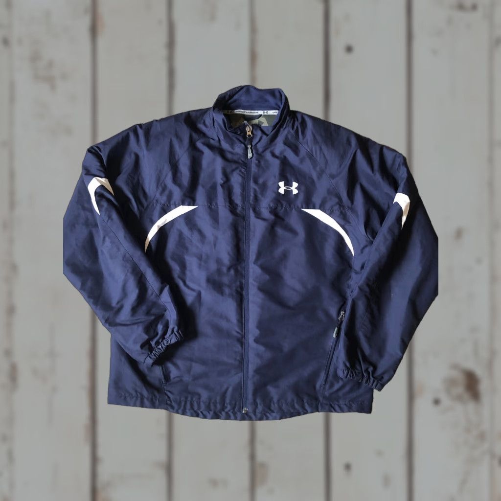 Under Armour UA UNDER ARMOUR MEN Performance JACKET FULL ZIP L NAVY BLUE FLEECE LINED Size US L / EU 52-54 / 3 - 1 Thumbnail