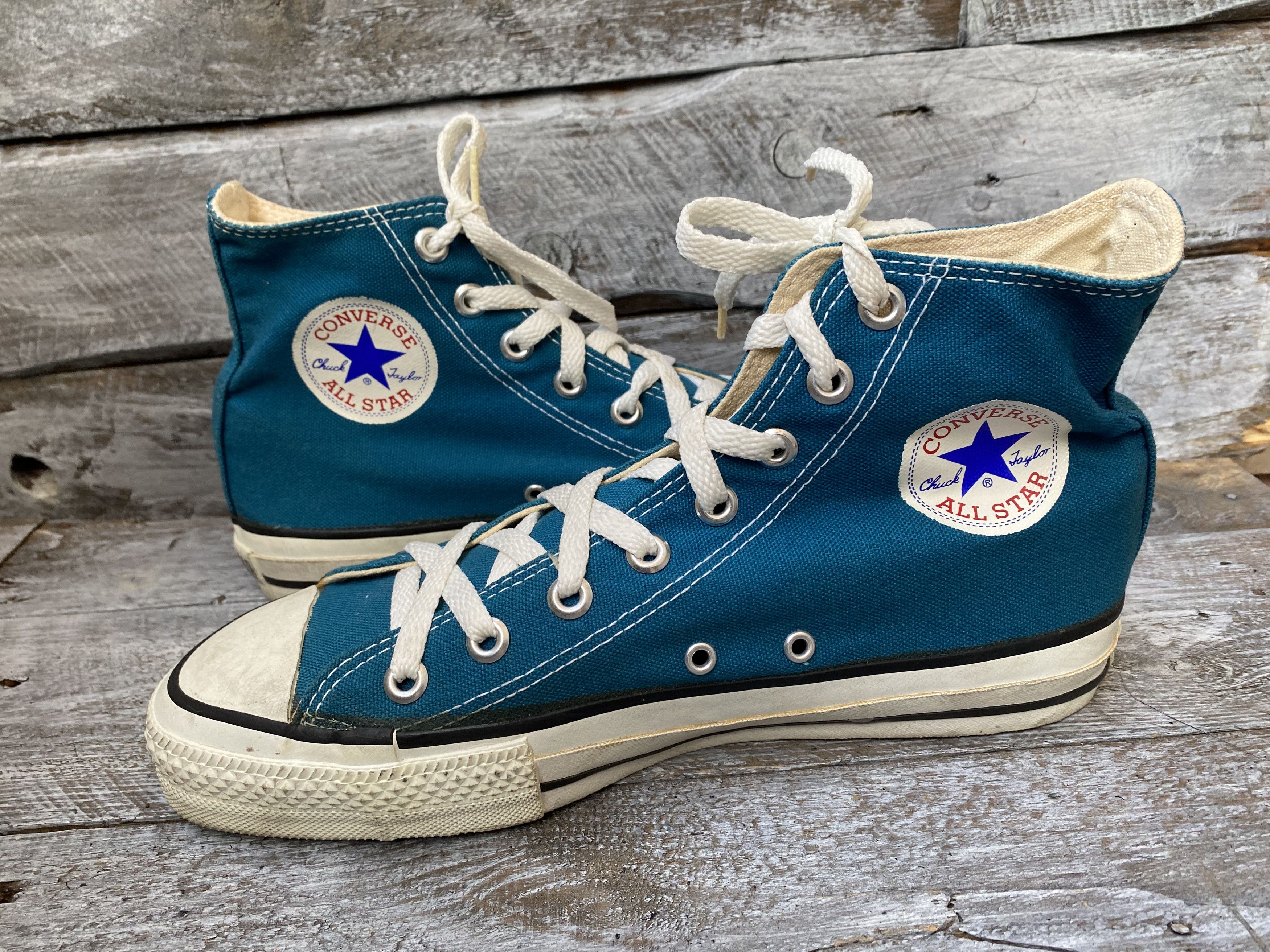 Converse × Vintage Vintage 90's converse hi-top sneakers sz8 Size US 8 / EU 41 - 11 Thumbnail