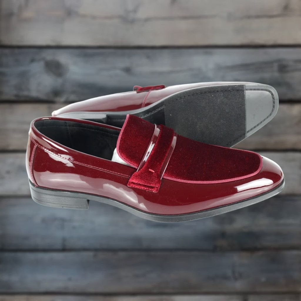 Stacy Adams Stacy Adams Spratley Moc Toe Saddle Slip On 10.5 M Burgundy Memory Foam Mens Dress Oxford Shoes Size US 11 / EU 44 - 1 Thumbnail