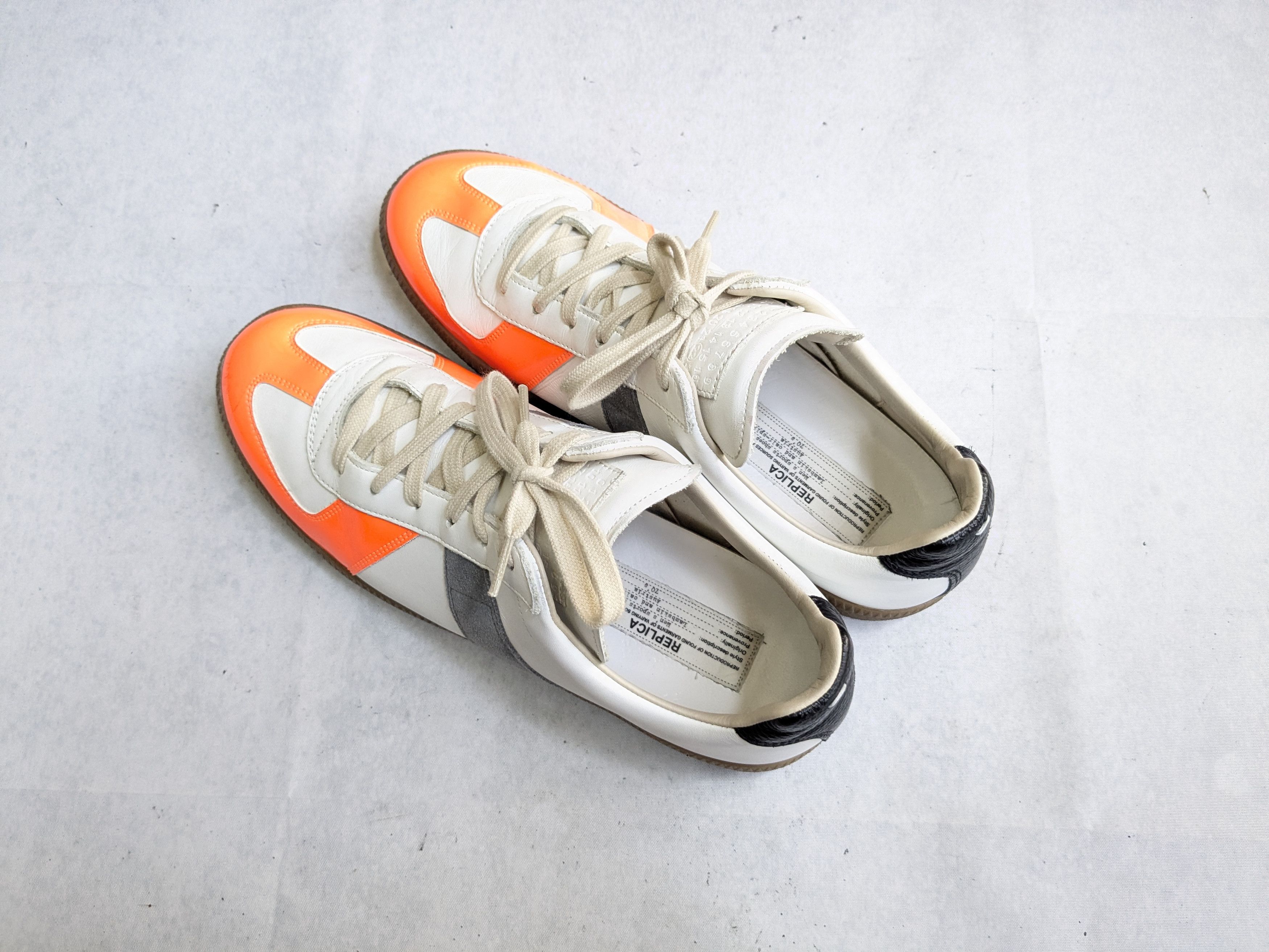 Maison Margiela Maison Margiela Replica GAT White Gray Orange 10 43 Low Size US 10 / EU 43 - 13 Thumbnail