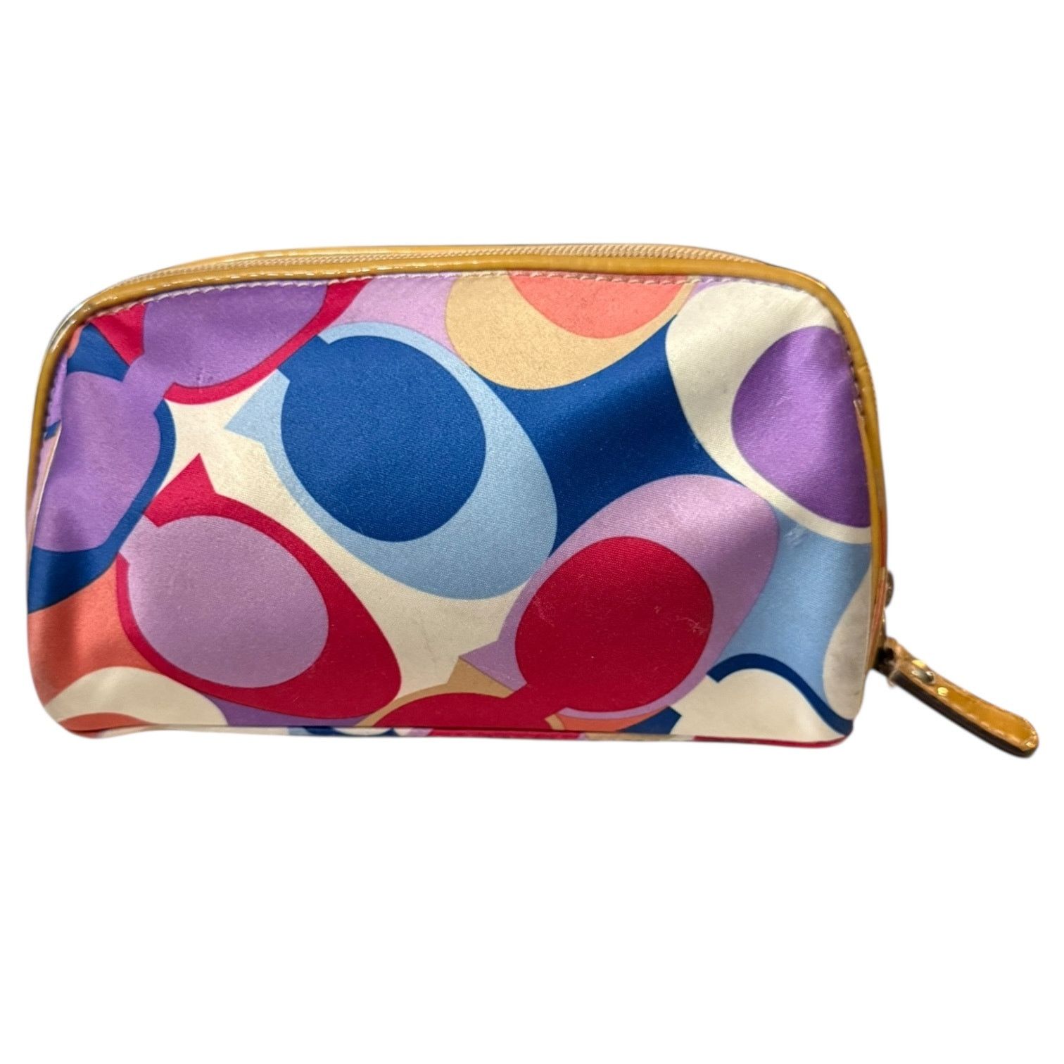 Coach Cc Multicolor Scarf Print Cosmetic Travel Pouch, Women's