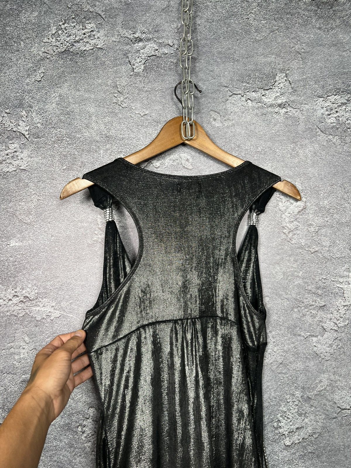 Miss Sixty Miss Sixty Y2K Vintage Shimmery Metallic Sleeveless Dress Size M / US 6-8 / IT 42-44 - 16 Thumbnail
