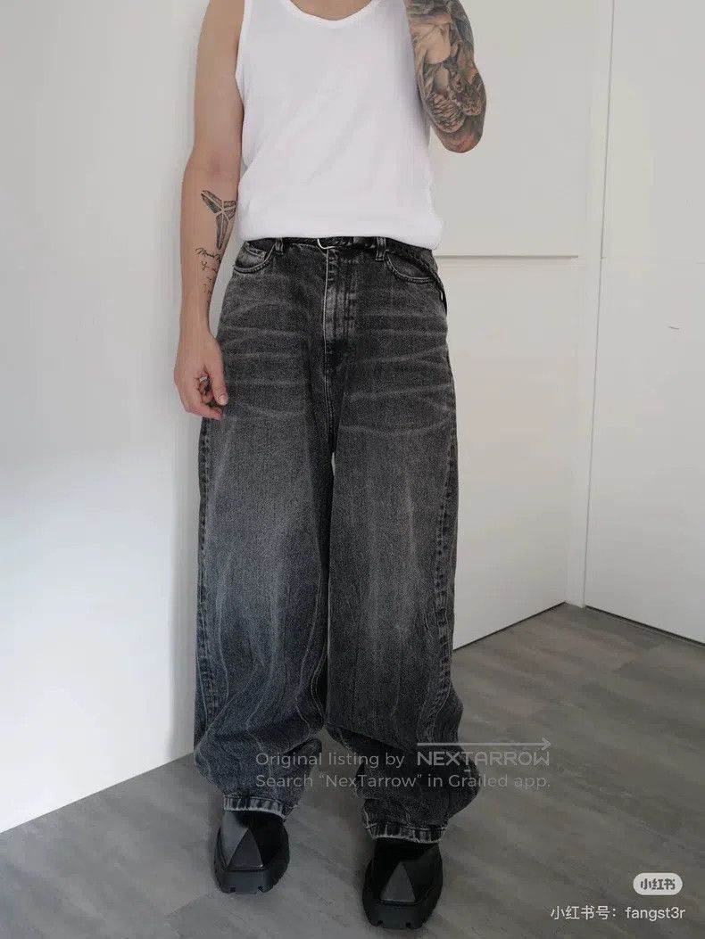 Balenciaga Balenciaga Trendy Heavy Distressed Low-Rise Washed Grey Wi Size 25" / US 0 / IT 36 - 5 Thumbnail