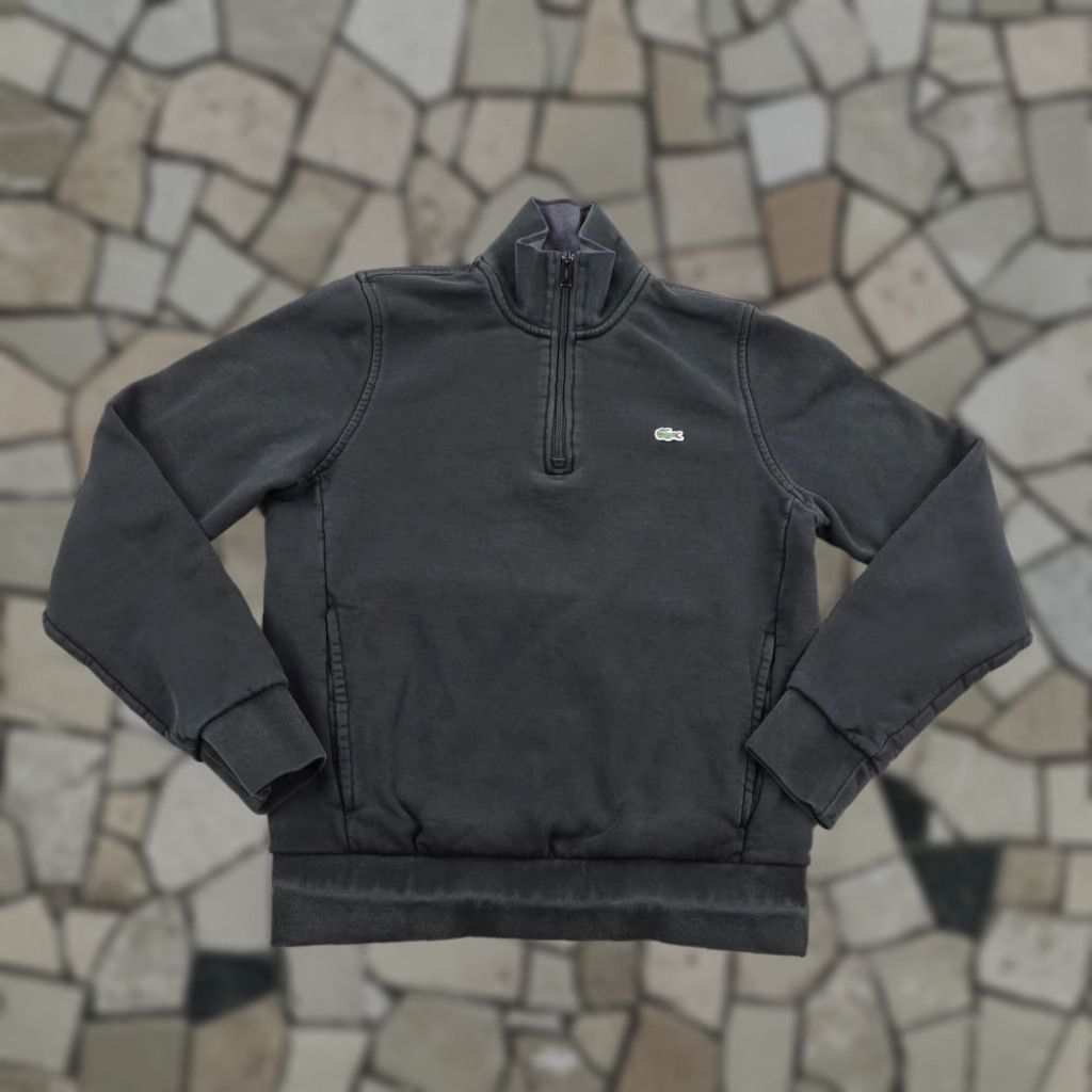 Lacoste Lacoste Sweatshirt Mens Small Black 1/4 Zip Pullover Croc Logo Preppy Size US S / EU 44-46 / 1 - 1 Thumbnail