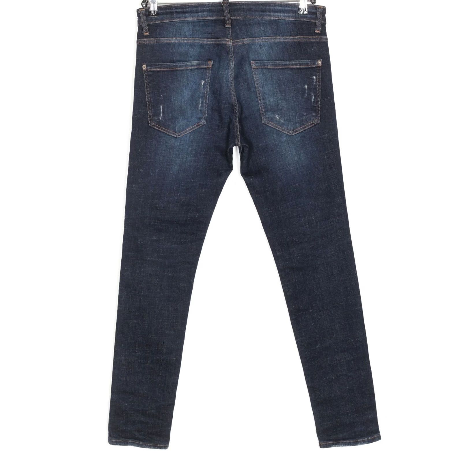 Dsquared2 DSQUARED2 Slim Jeans Men 46 W32 L31 Stretch Painted DZ7771 Blue Denim 5-Pocket Regular Mens Size US 30 / EU 46 - 3 Thumbnail