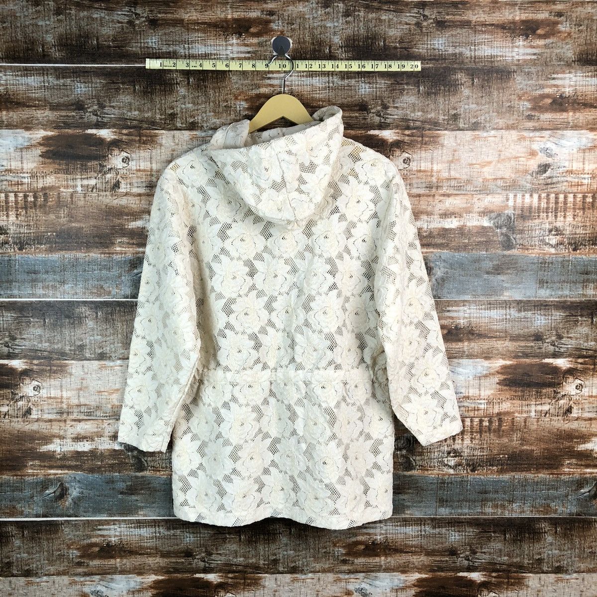 Homespun Knitwear Splash White crochet meshnet art Cardigan Knitwear #A2302 Size M / US 6-8 / IT 42-44 - 12 Thumbnail