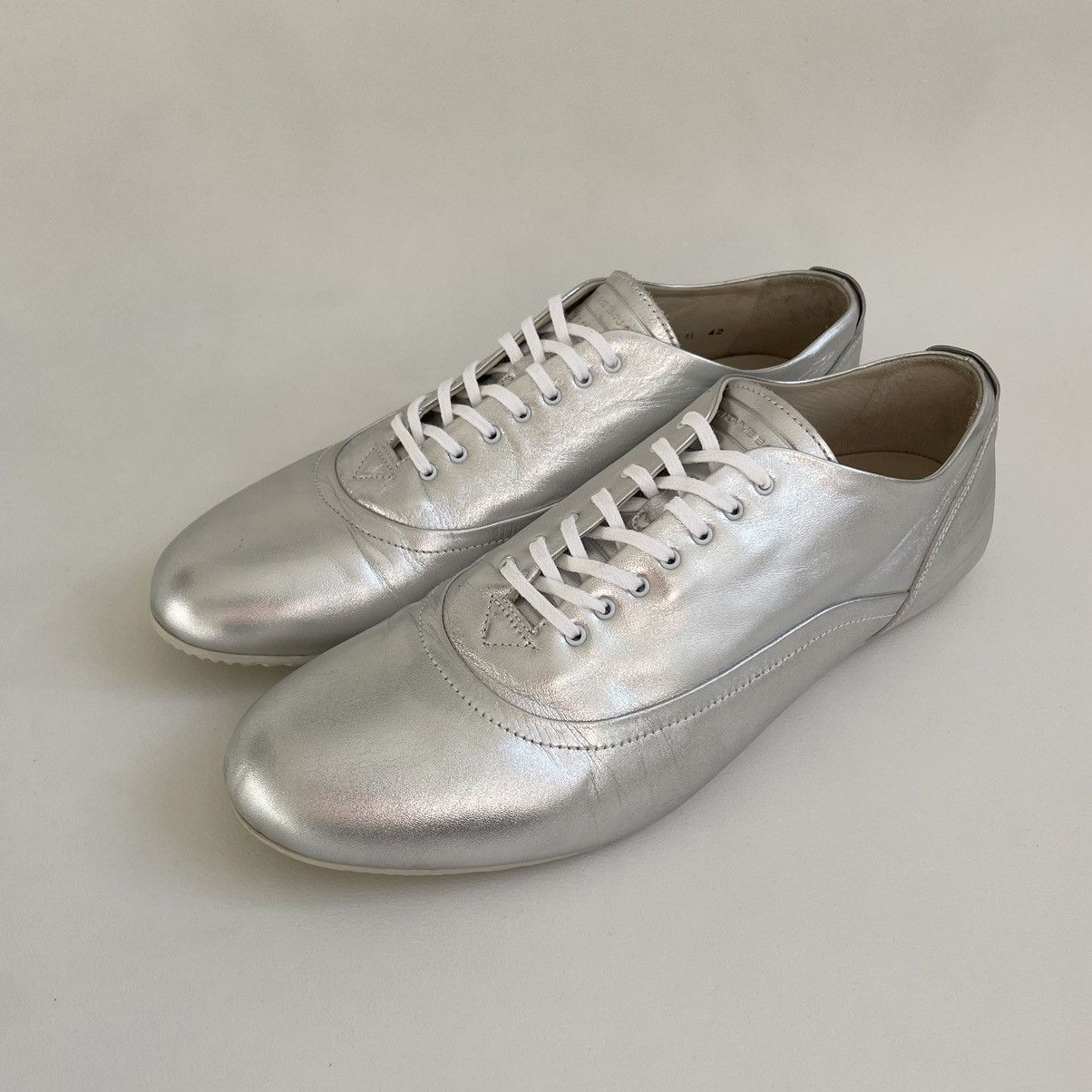 Dior S/S 07 Silver Leather Ballet Pump Sneakers Size US 9 / EU 42 - 3 Thumbnail