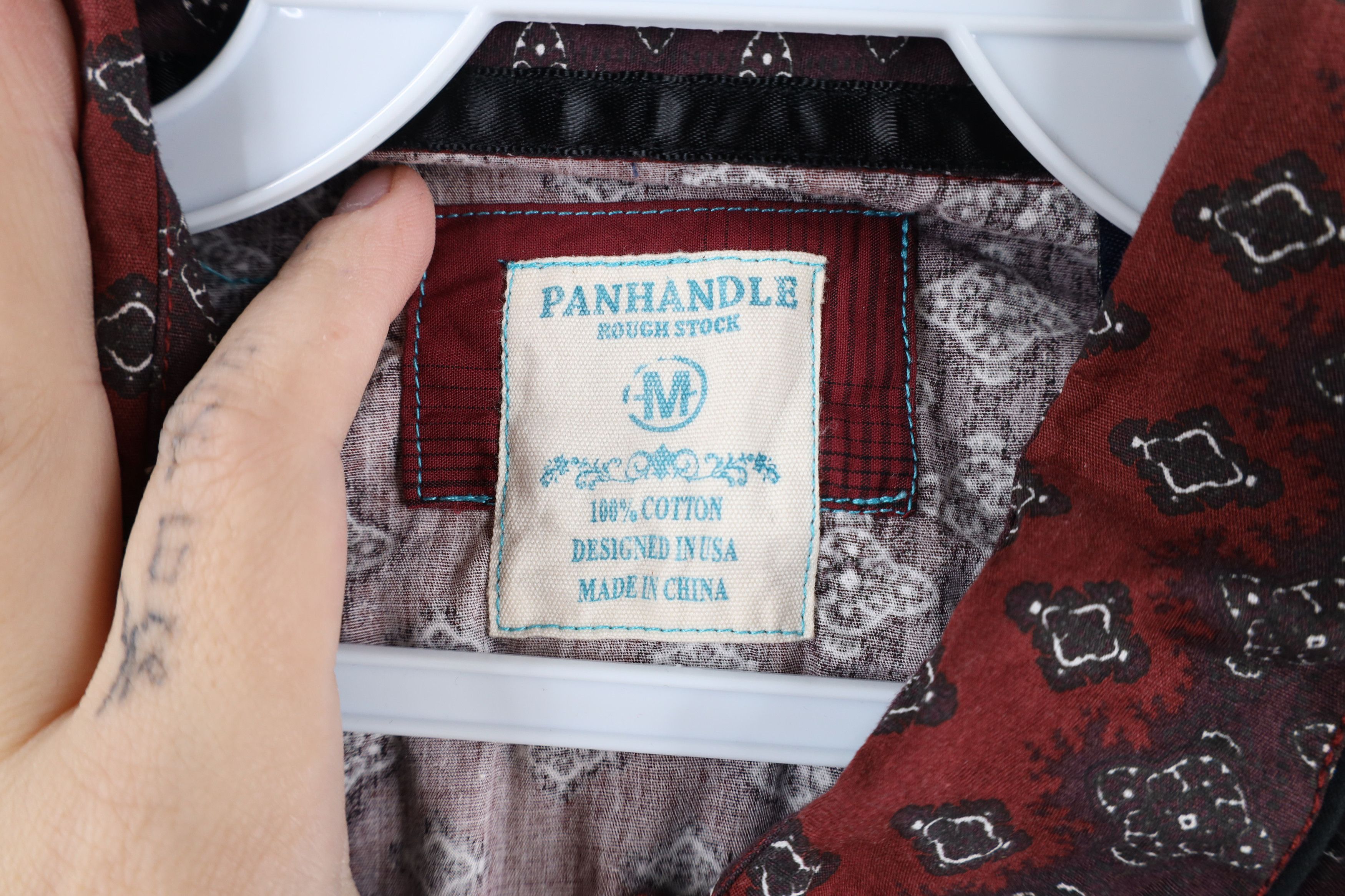 Vintage Vintage 90s Rockabilly Geometric Western Snap Button Shirt Size M / US 6-8 / IT 42-44 - 6 Thumbnail