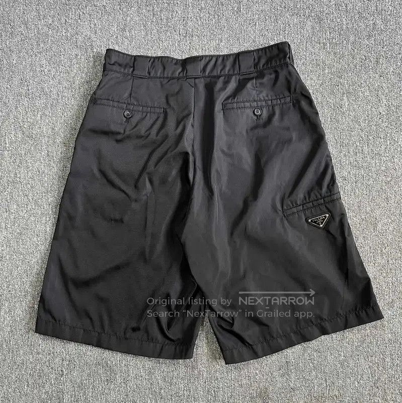 Prada Prada Black Polyester Logo Men's Shorts. Size US 31 - 2 Thumbnail