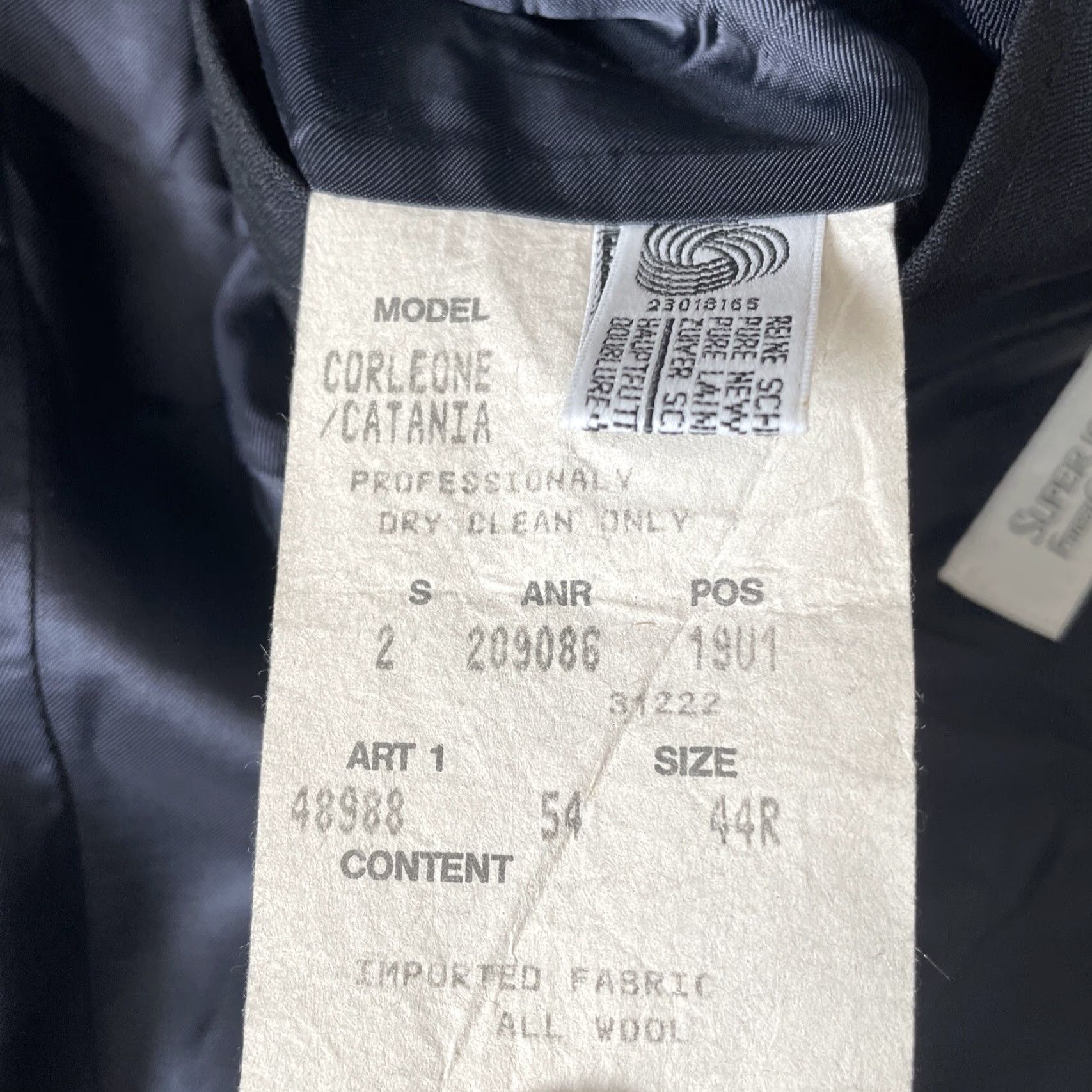 Hugo Boss HUGO BOSS Blazer Mens 44R Black Pinstripe Wool 2-Button Notch Lapel Flat Front Regular Jacket Coat Size 44R - 6 Thumbnail