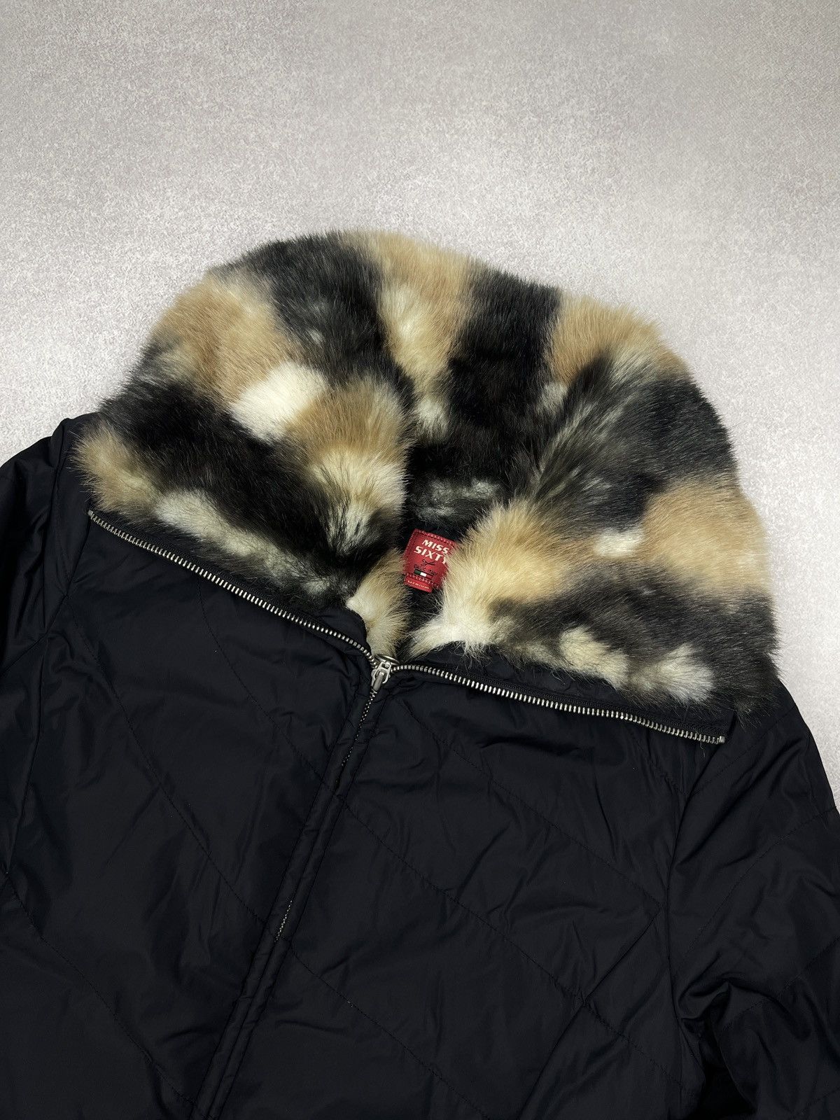 Miss Sixty Vintage Miss Sixty Y2K Black Puffer Jacket Faux Fur Size M / US 6-8 / IT 42-44 - 4 Thumbnail