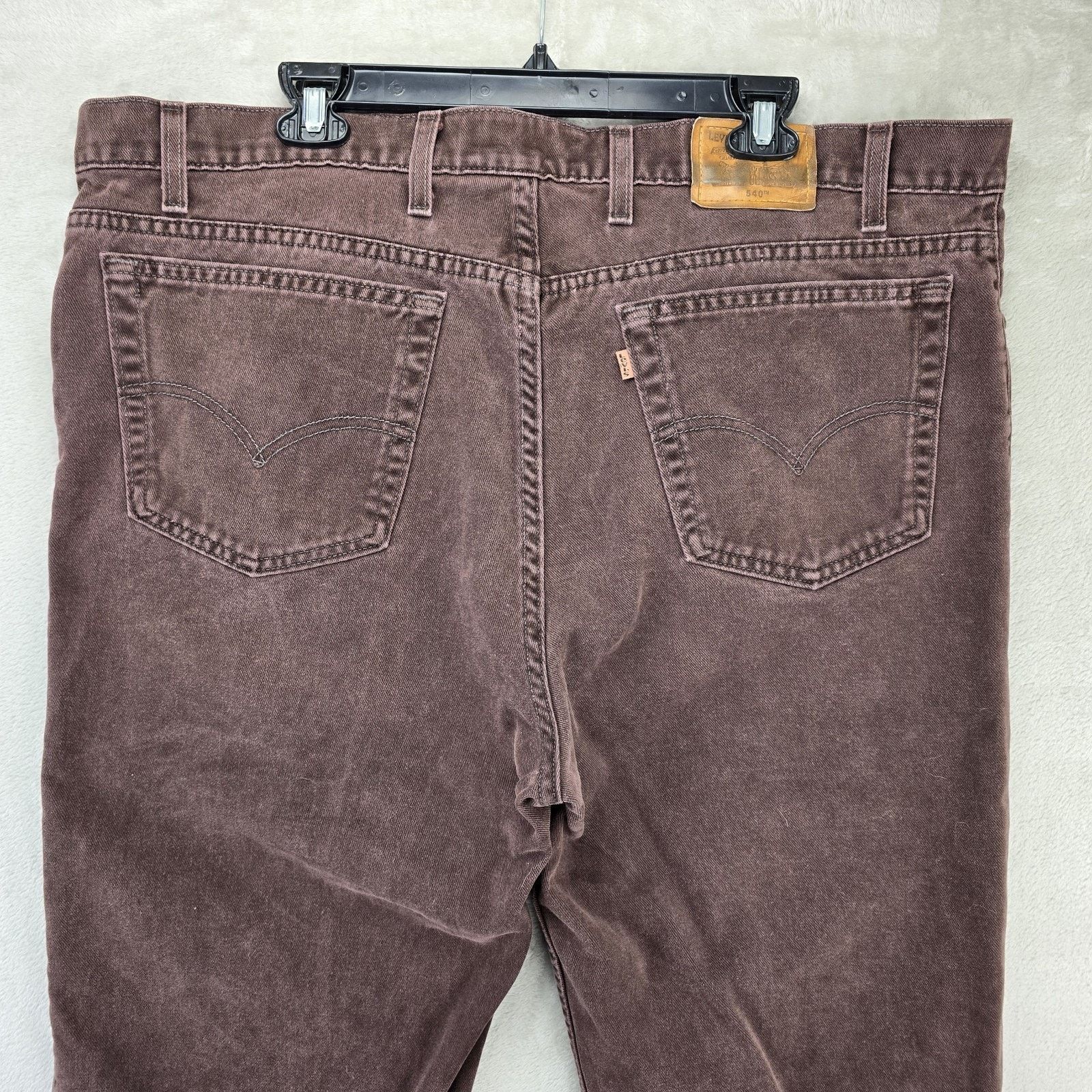 Levi's Vtg Levis 540 Jeans 44x30 (Fits 42x27) Brown Tab USA Made Size US 42 / EU 58 - 8 Thumbnail