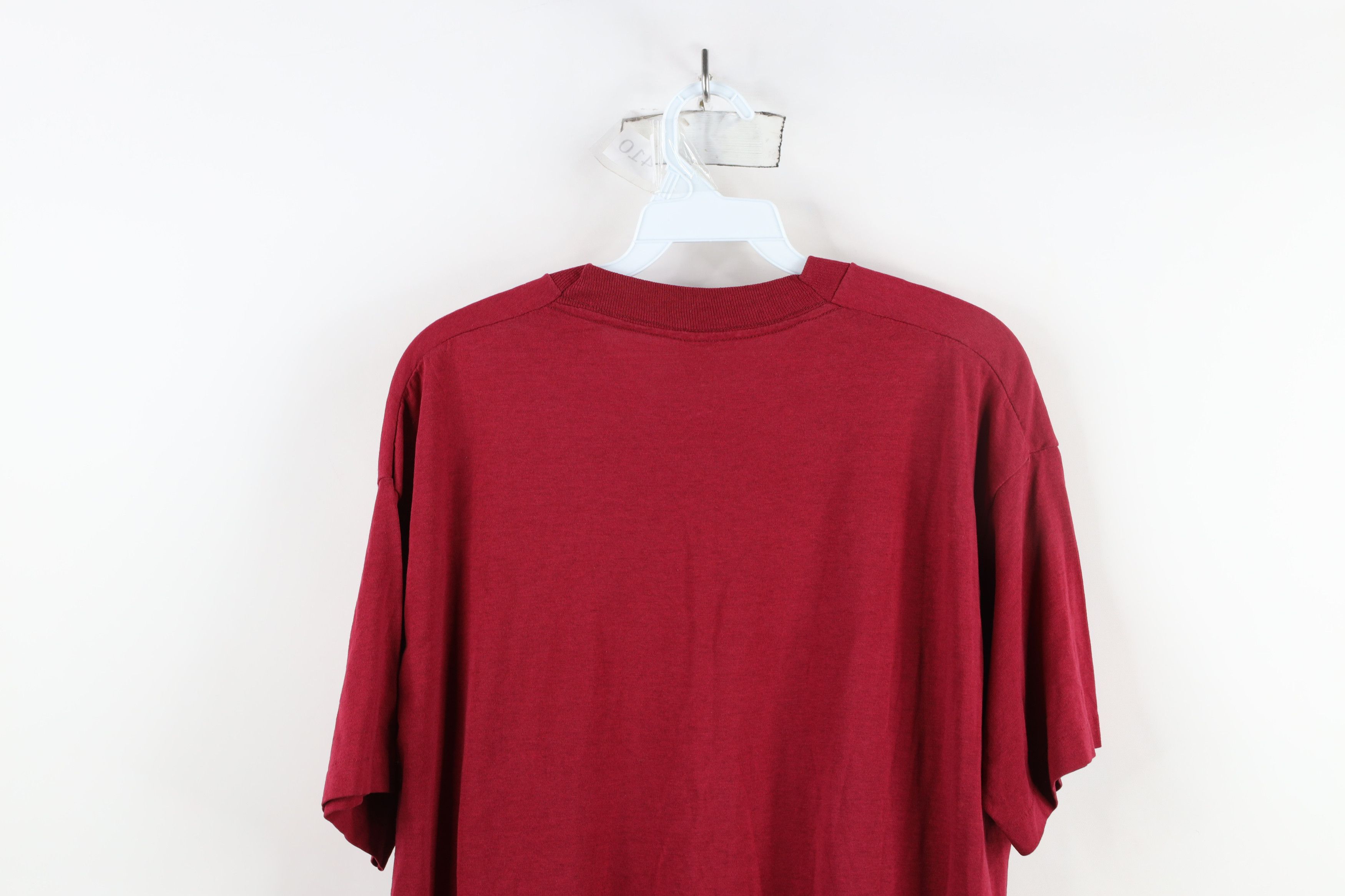 Vintage Vintage 90s Streetwear Short Sleeve Pocket T-Shirt Red USA Size US XXL / EU 58 / 5 - 11 Thumbnail