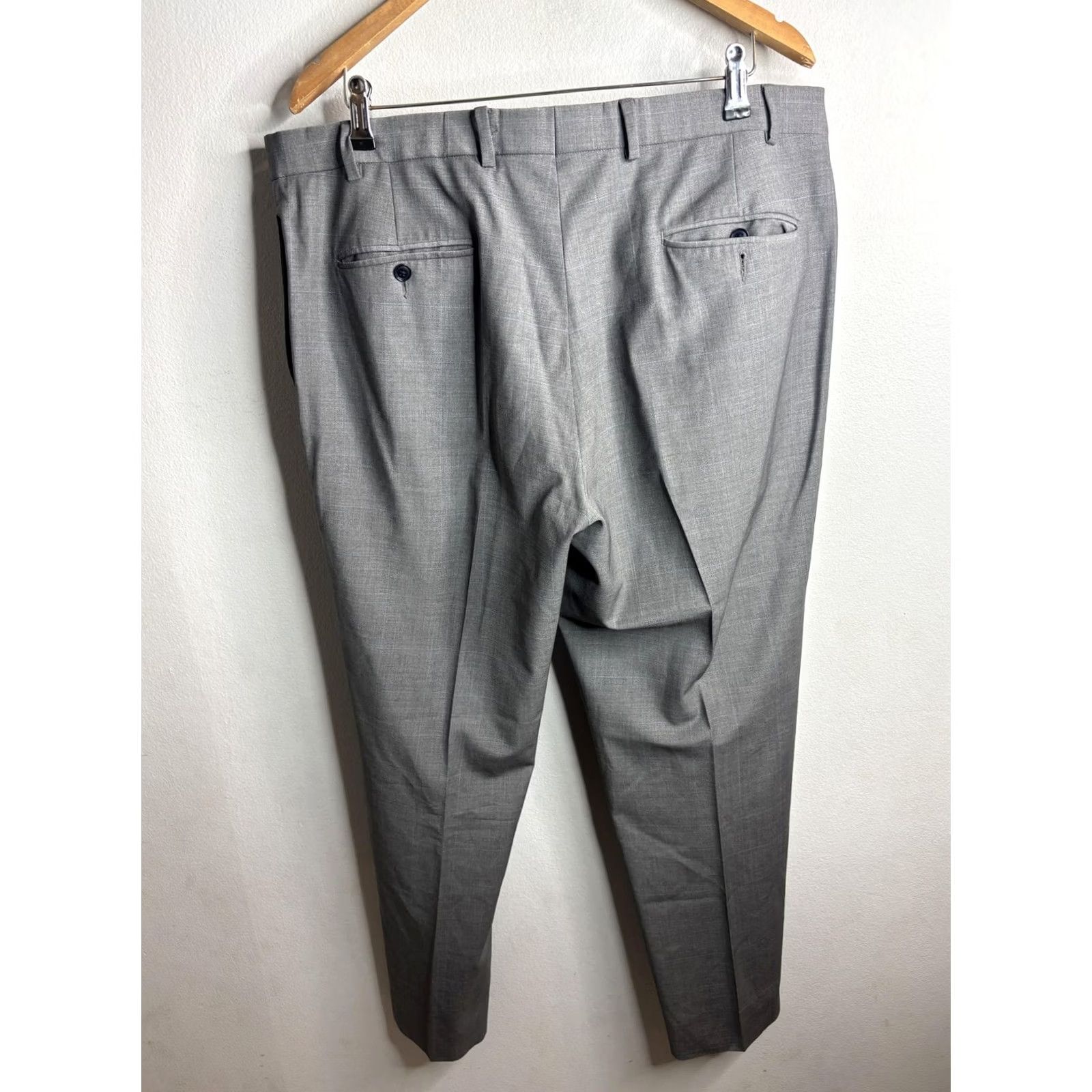Brooks Brothers Brooks Brothers Mens Dress Pants - 40x31 Gray Plaid Wool Lined Size US 40 / EU 56 - 4 Thumbnail