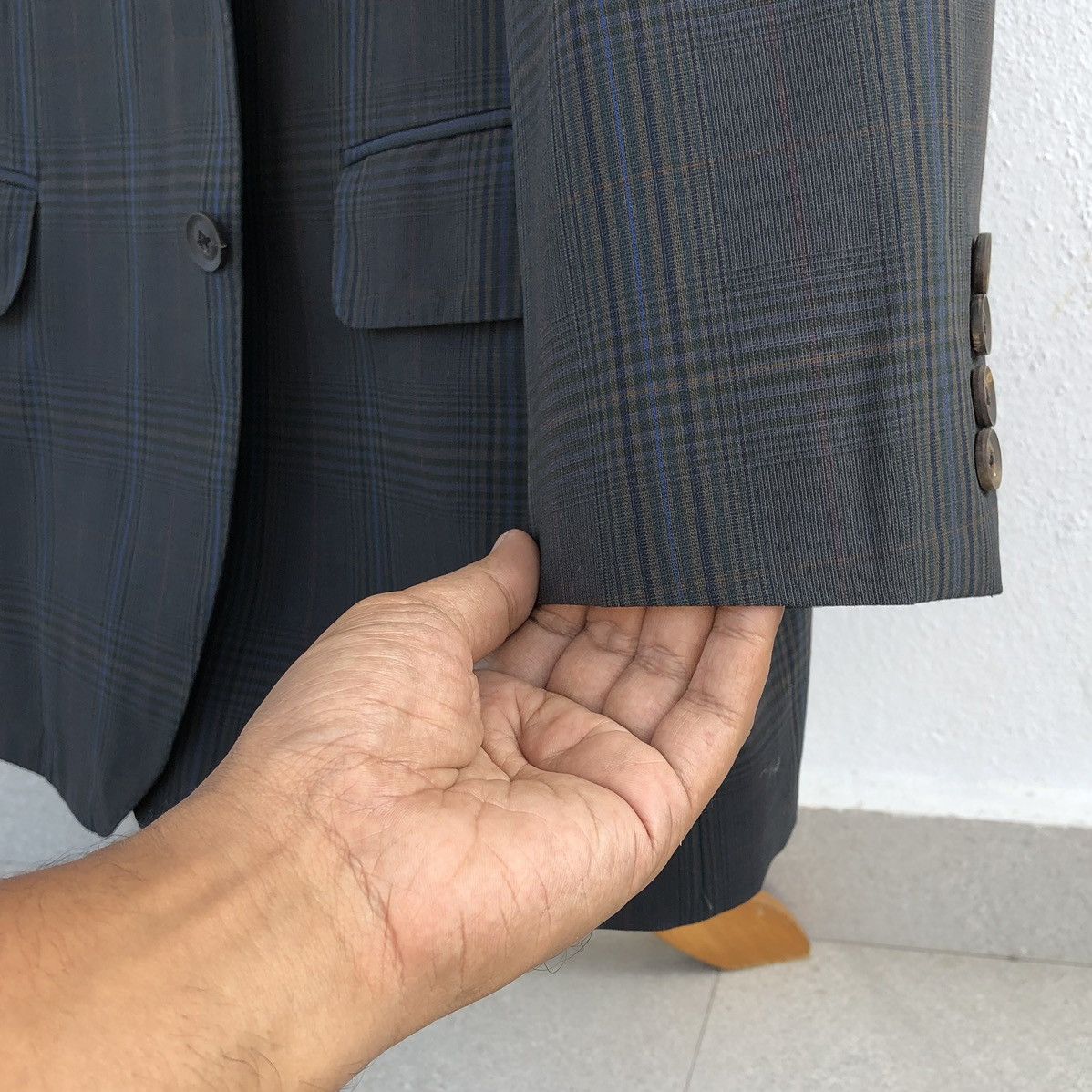 Burberry Vintage Burberrys Prorsum Men’s Checked Wool Blazer / Coat Size 38L - 12 Thumbnail
