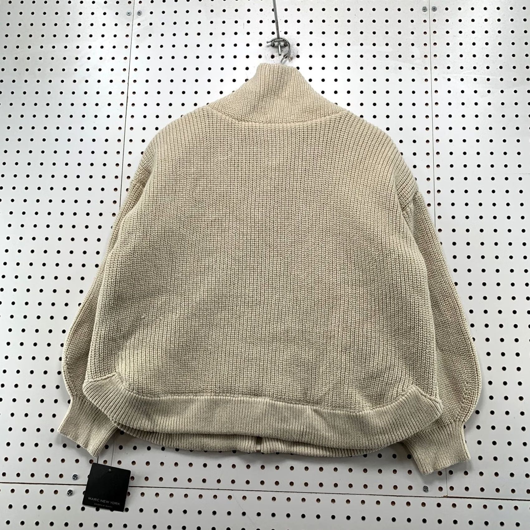 Vintage Marc New York Puffer Jacket Womens XL Beige Knit Collar Sleeves NWT Size XL / US 12-14 / IT 48-50 - 2 Thumbnail