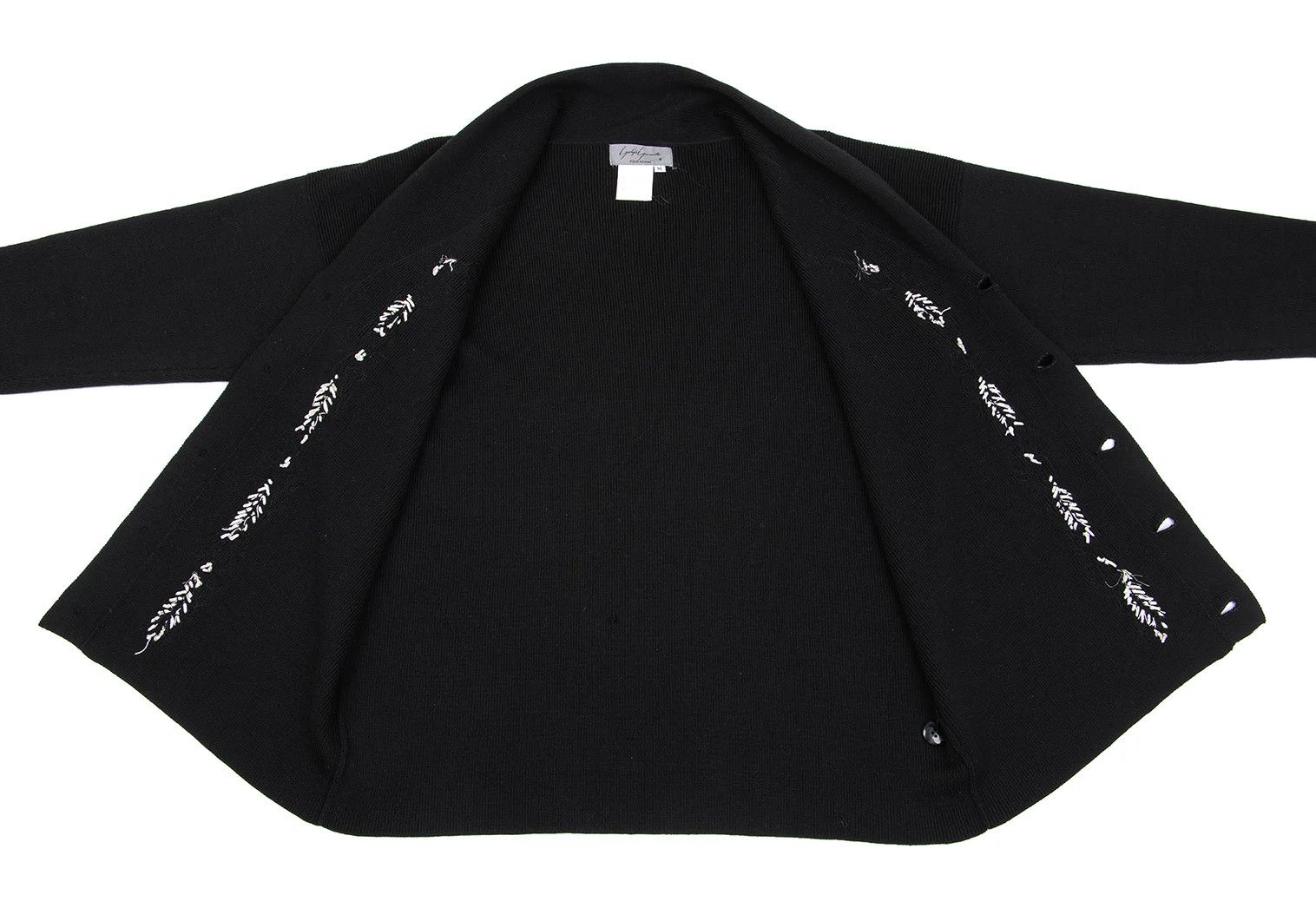 Yohji Yamamoto Yohji Yamamoto Embellished Knit Cardigan Size US M / EU 48-50 / 2 - 12 Thumbnail