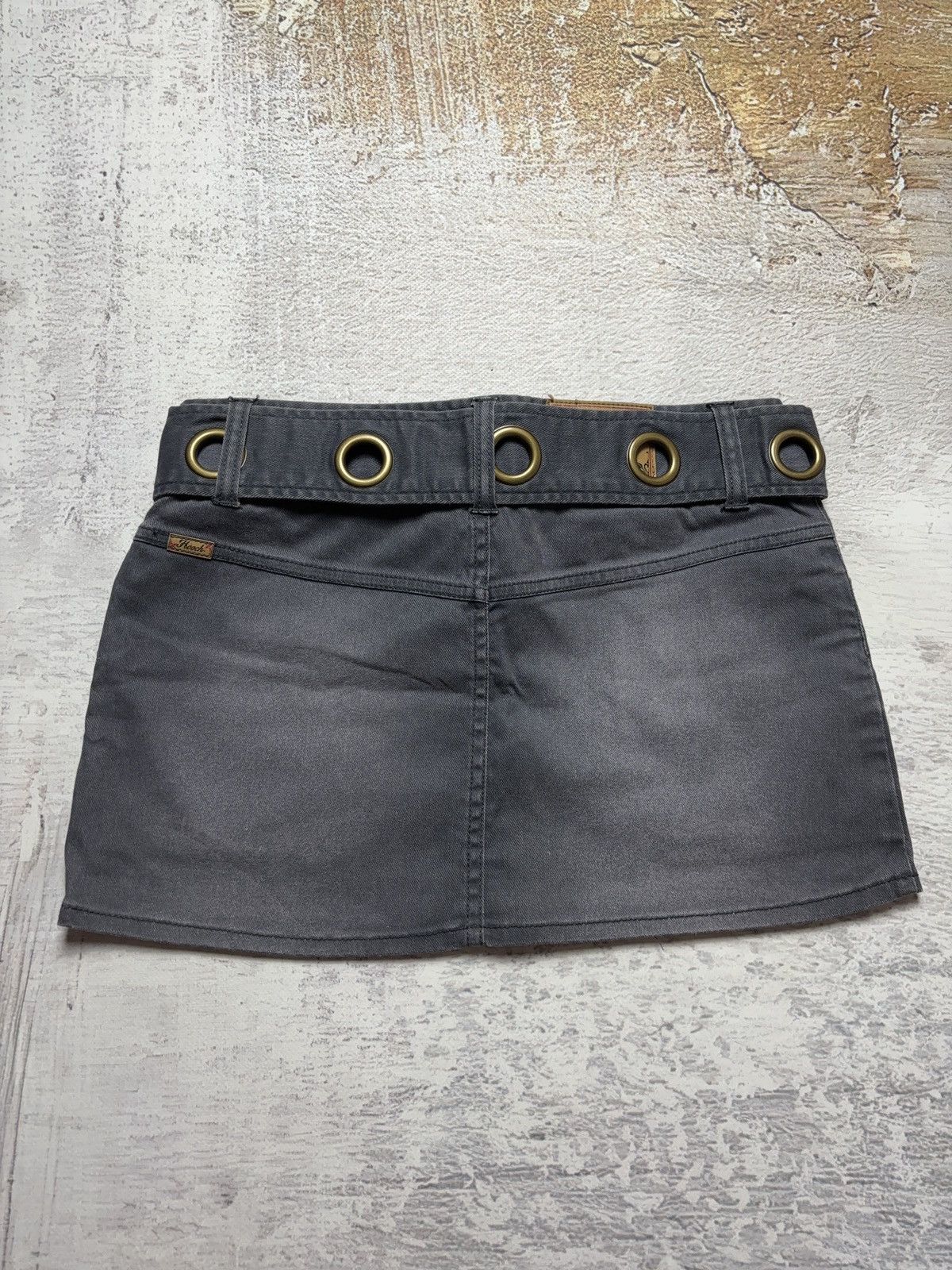 Other Belted vintage mini faded denim skirt Size 27" / US 4 / IT 40 - 2 Thumbnail