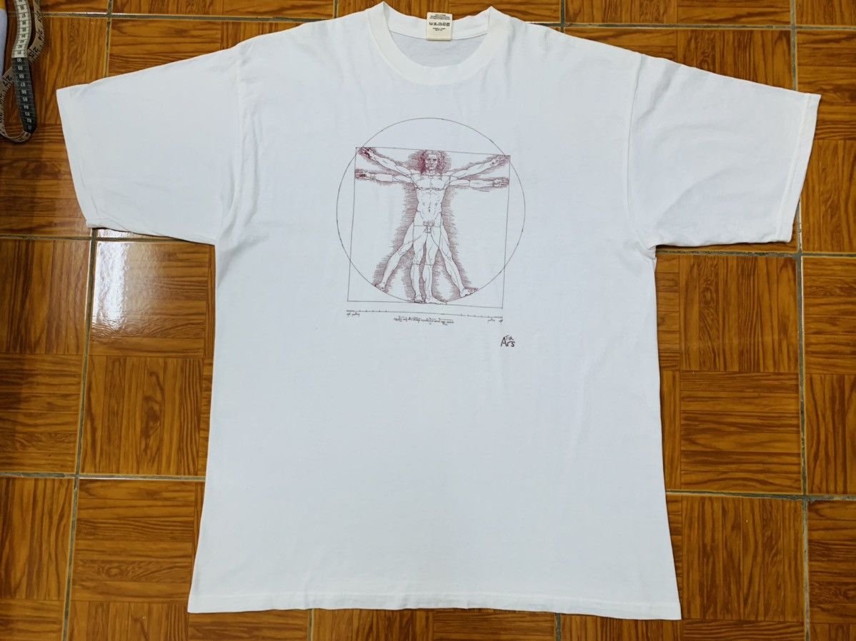 Jerzees × Other × Vintage Vintage Vitruvian Man Tshirt Size US L / EU 52-54 / 3 - 3 Thumbnail