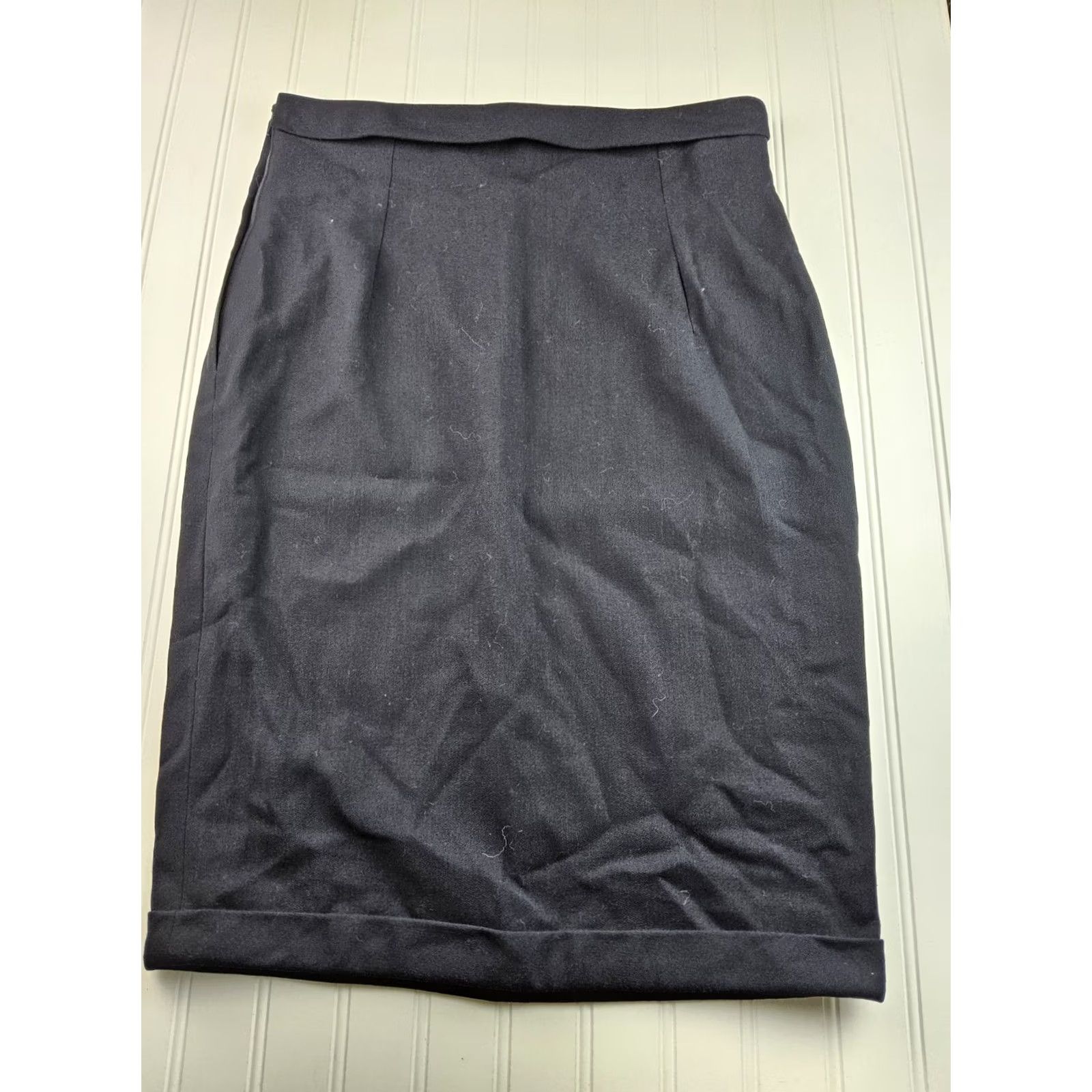 Versace Versace Skirt Wool Black Midi Pencil Women 44 Regular Size 44 Size 30" / US 8 / IT 44 - 2 Thumbnail