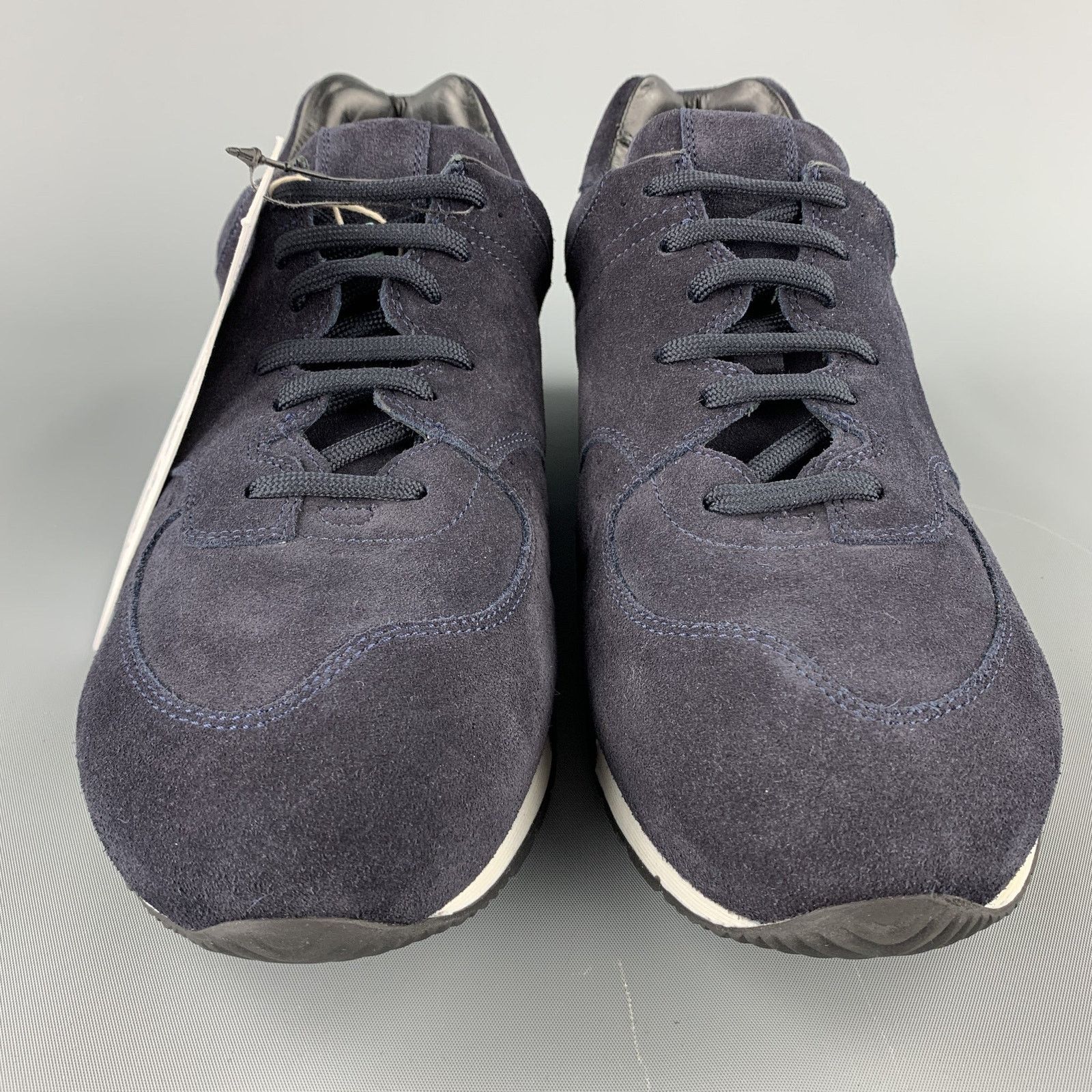 Neil Barrett NEIL BARRETT Size 10 Navy Suede Lace Up Sneakers Size US 10 / EU 43 - 4 Thumbnail