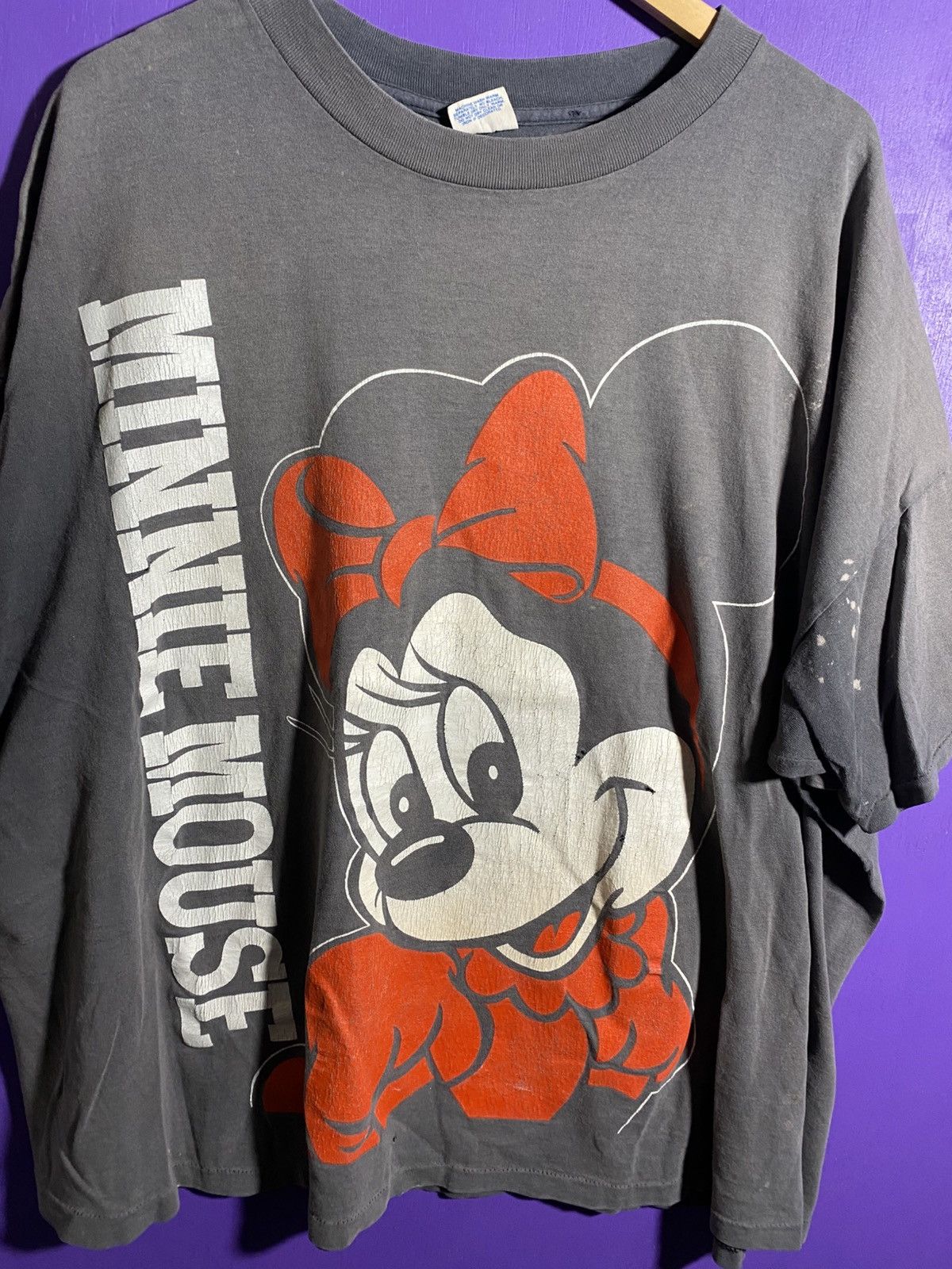 Disney × Vintage Vintage 90s Disney Minnie Mouse faded t-shirt Size US XXL / EU 58 / 5 - 3 Thumbnail