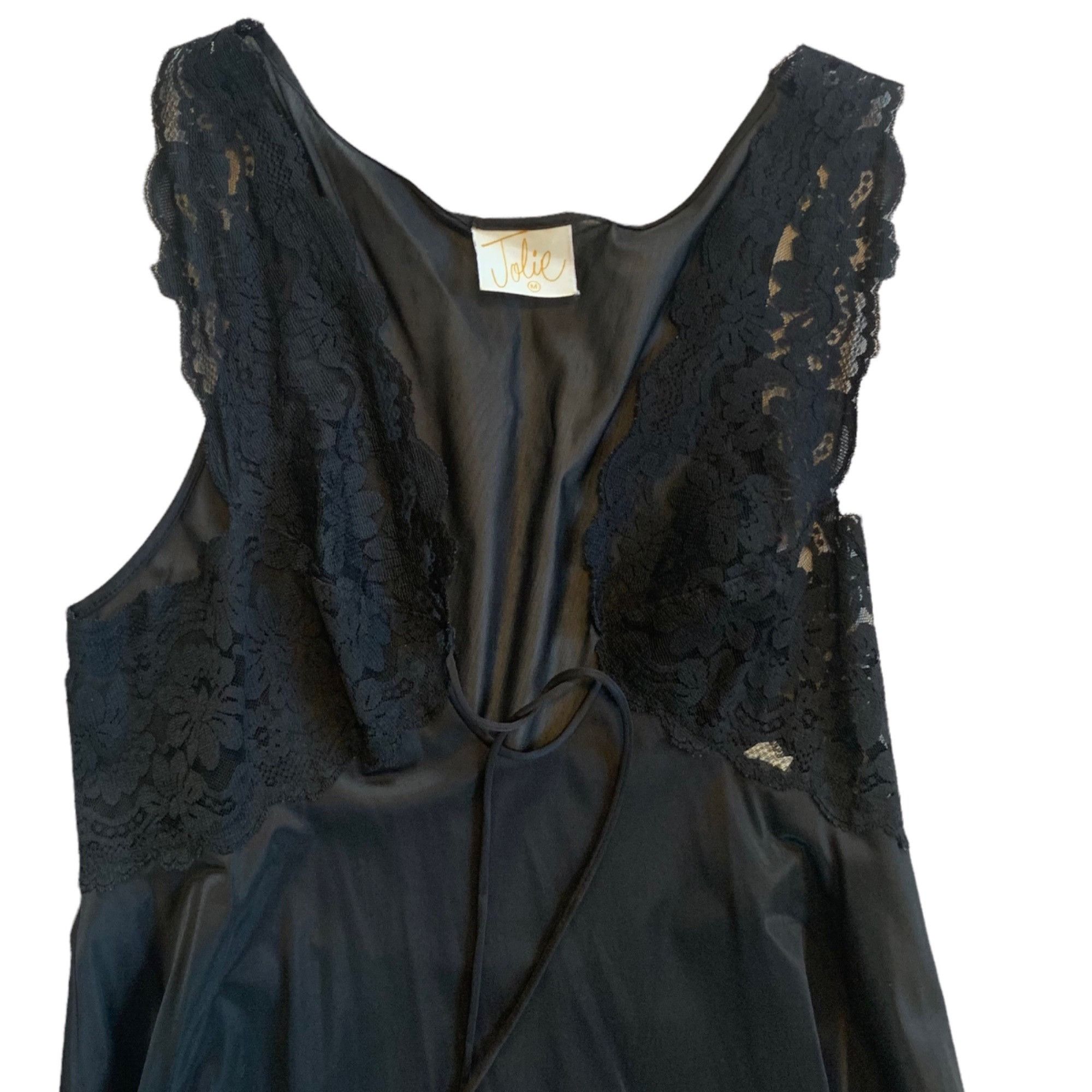 Vintage Vintage Jolie Pinup Glamour Floral Lace Lingerie Black Night Size M / US 6-8 / IT 42-44 - 6 Thumbnail