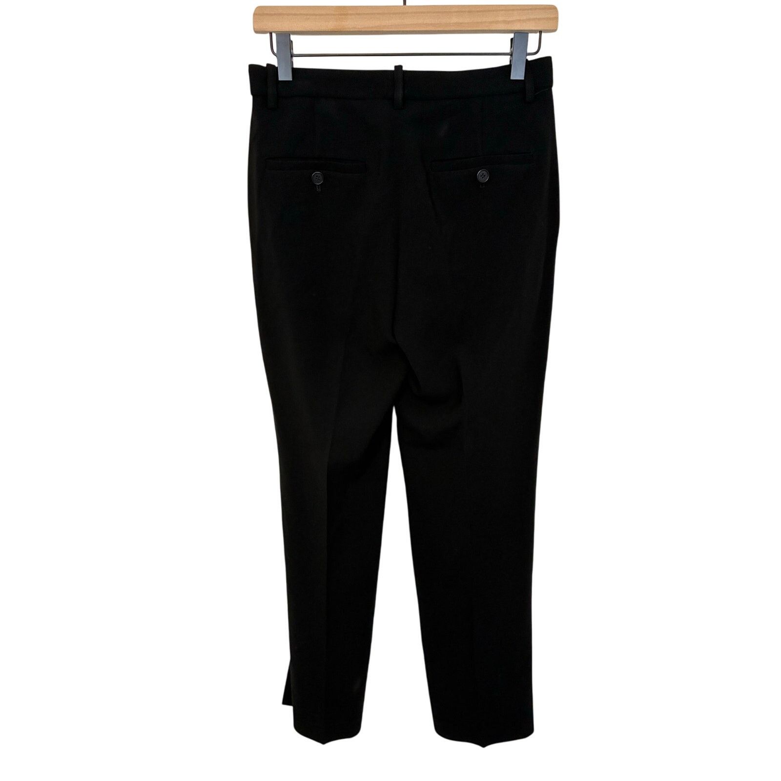 Theory Theory Womens Black Slacks Straight Leg Dress 2 Professional Size 26" / US 2 / IT 38 - 3 Thumbnail