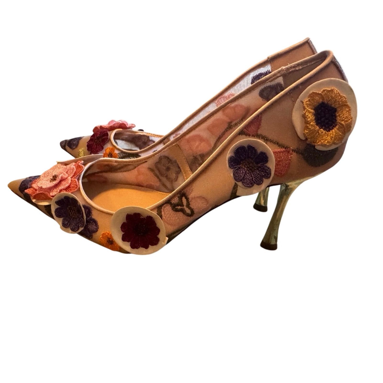 Betsey Johnson BETSEY JOHNSON Aimey Floral Applique Mesh Pumps Size 11 New Size US 11 / IT 41 - 9 Thumbnail