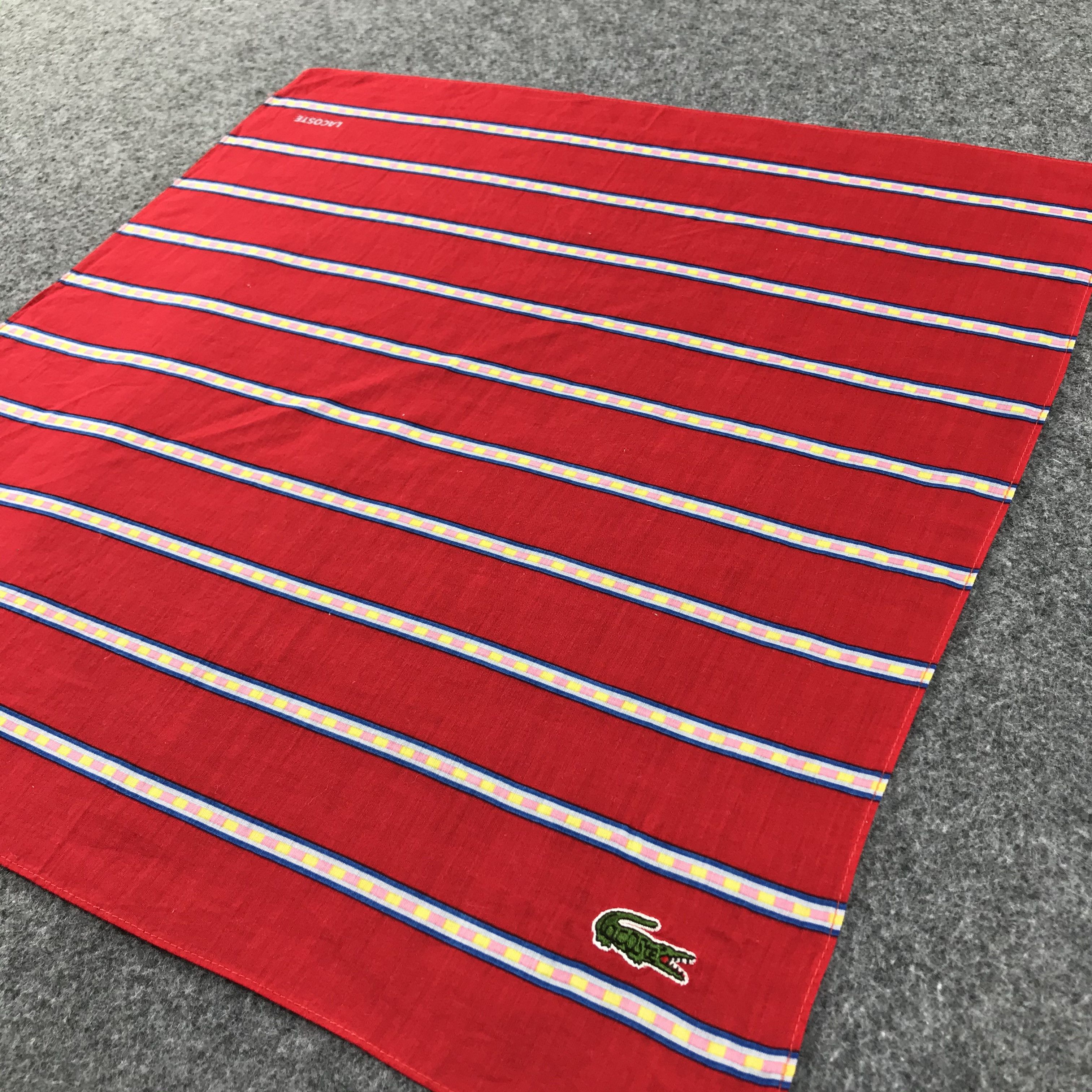 Lacoste × Vintage Lacoste Handkerchief Bandana Neckerchief SCT098 Size ONE SIZE - 5 Thumbnail