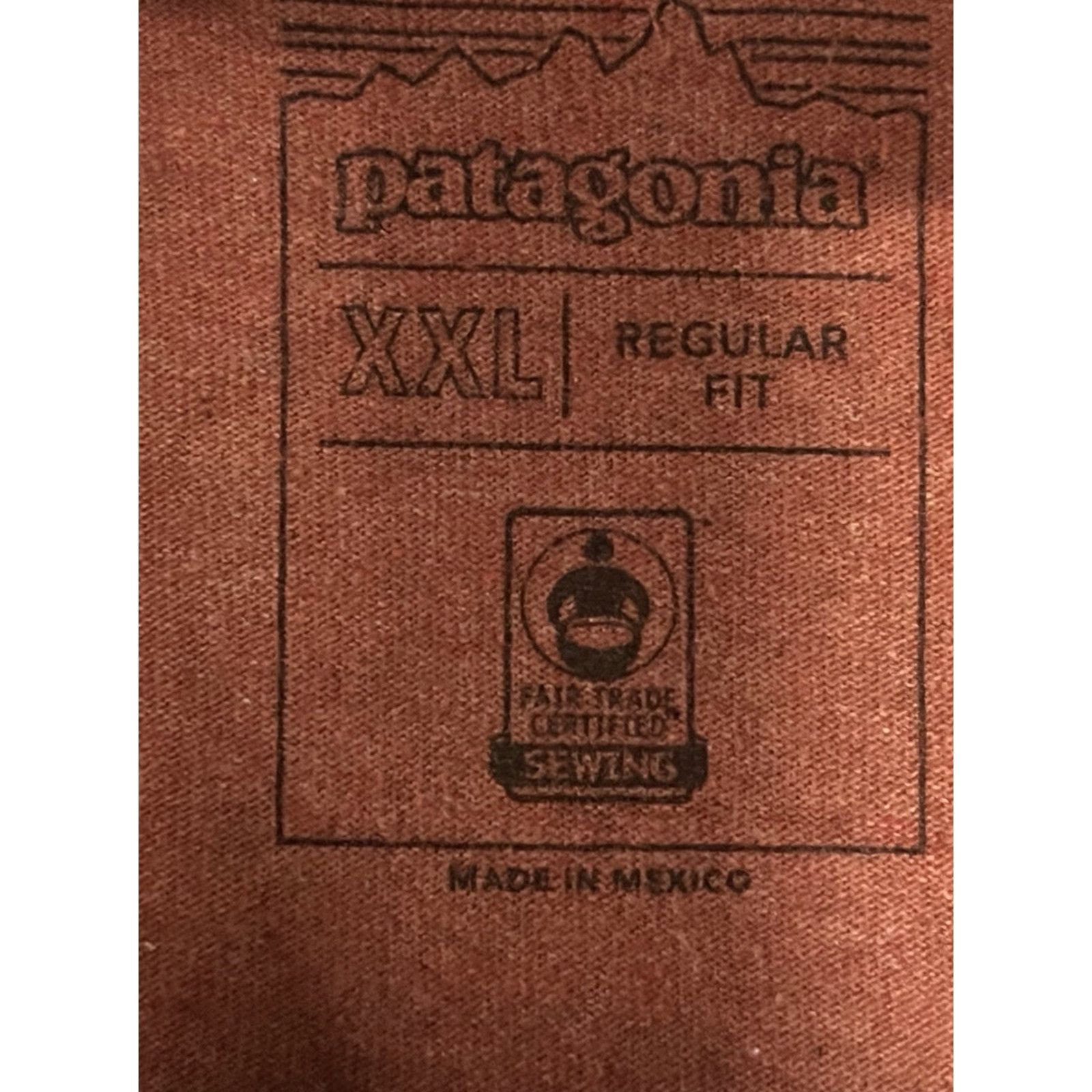 Patagonia Patagonia T-Shirt Long Sleeve Red 2XL Men's Big Back Logo Shirt Size US XXL / EU 58 / 5 - 6 Thumbnail