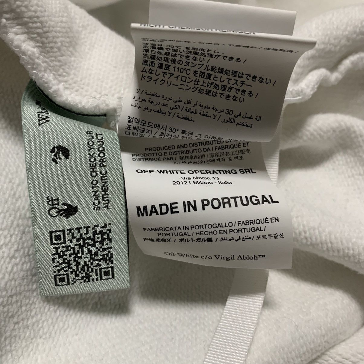 Off-White Off White Medium Pascal Arrows White Hoodie Virgil Abloh Size US M / EU 48-50 / 2 - 11 Thumbnail