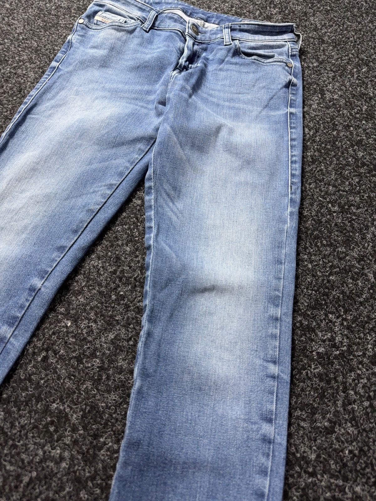 Diesel 00s Diesel Luxury Slandy Super Skinny Y2K Light Wash Jeans Size 28" / US 6 / IT 42 - 7 Thumbnail