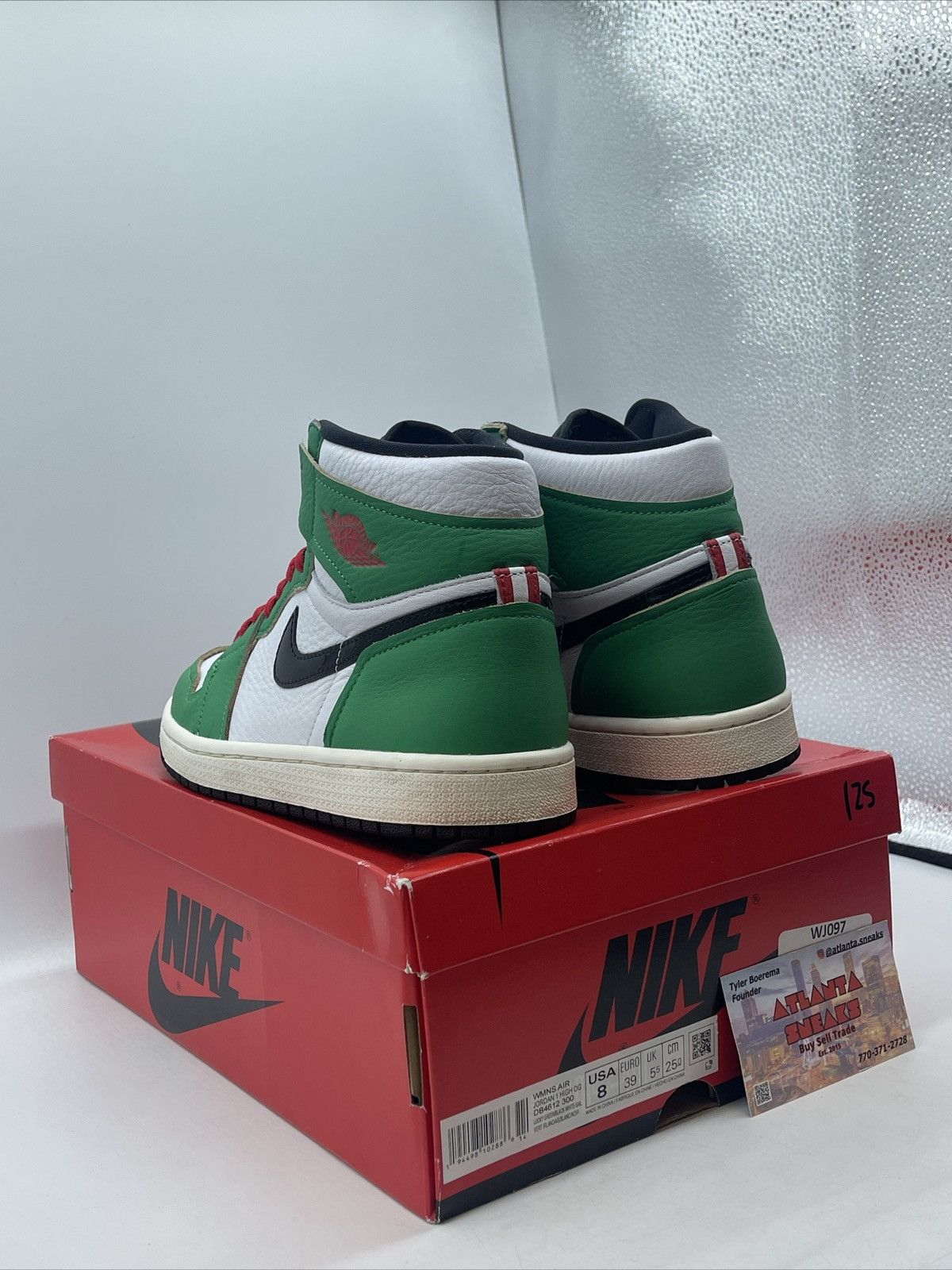Nike Wmns air Jordan 1 high lucky green Size US 8 / IT 38 - 4 Thumbnail