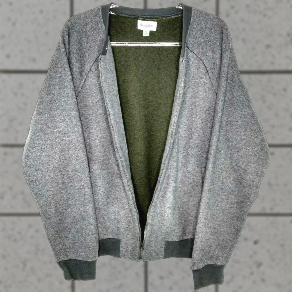Vintage Goodiellow & Co Mens Jacket Coat Bomber Zip Pockets Gray XL Long Sleeve Outdoor Work Tightening? (adjusted) Size US XL / EU 56 / 4 - 1 Thumbnail