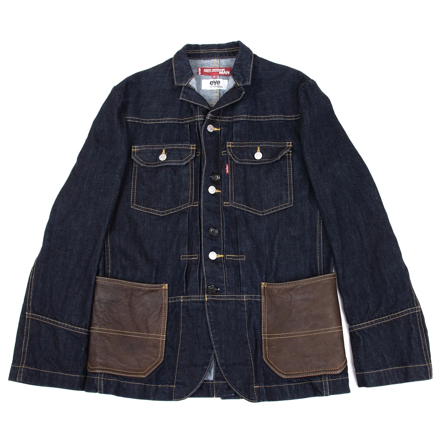 Junya Watanabe Indigo Denim Set with Leather Patch Pockets, Size M Size US 30 / EU 46 - 2 Thumbnail