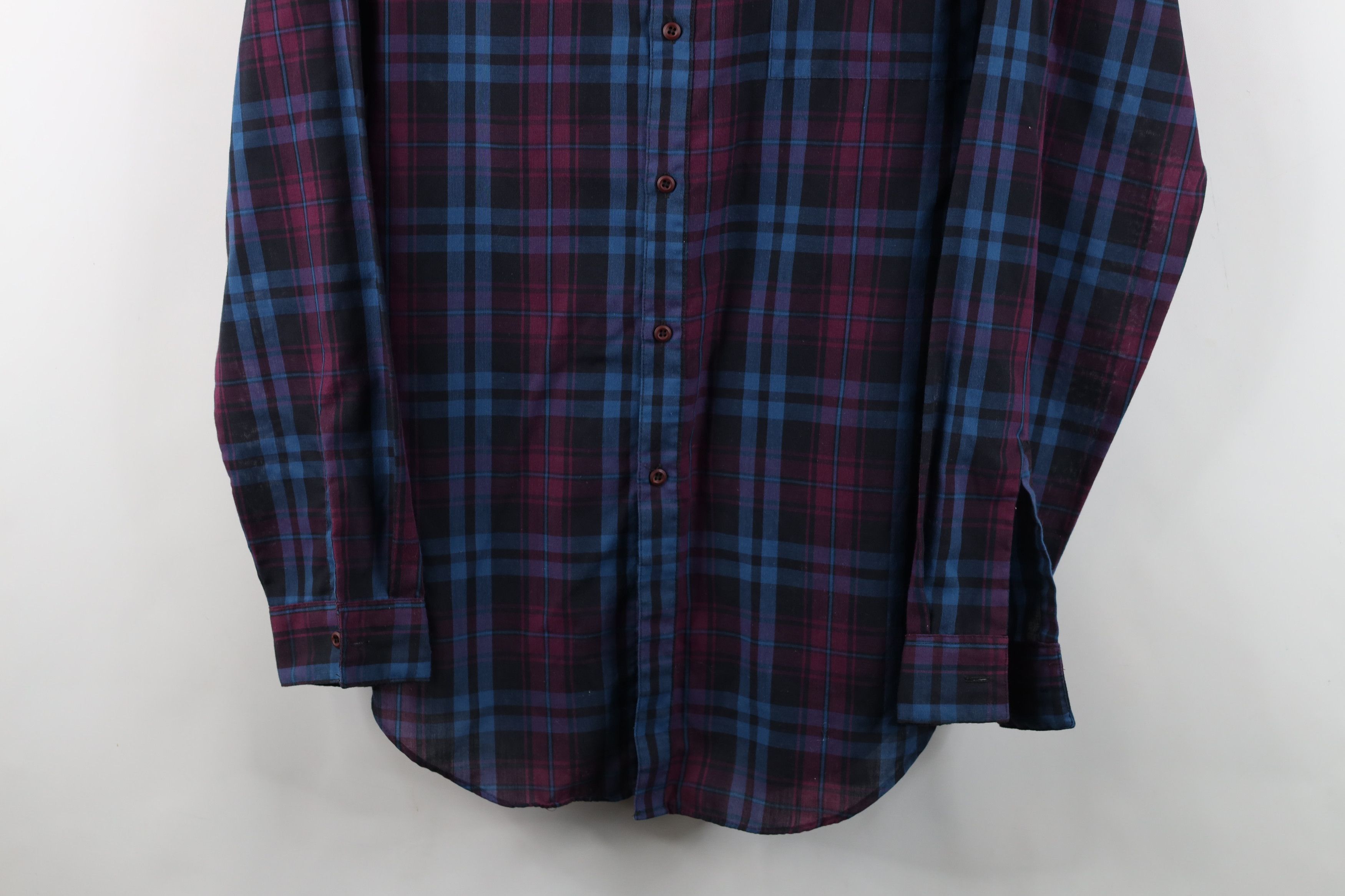 Levi's Vintage 80s Levis Thin Collared Button Down Shirt Plaid Size US L / EU 52-54 / 3 - 3 Thumbnail