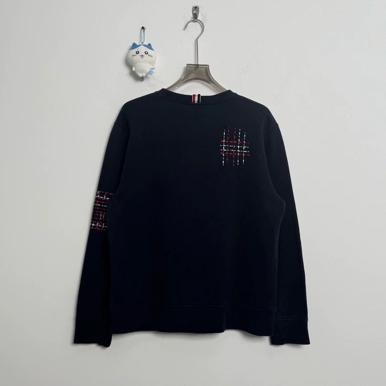 Thom Browne Thom Browne Four-striped sweatshirt with stitching embroide Size US L / EU 52-54 / 3 - 4 Thumbnail