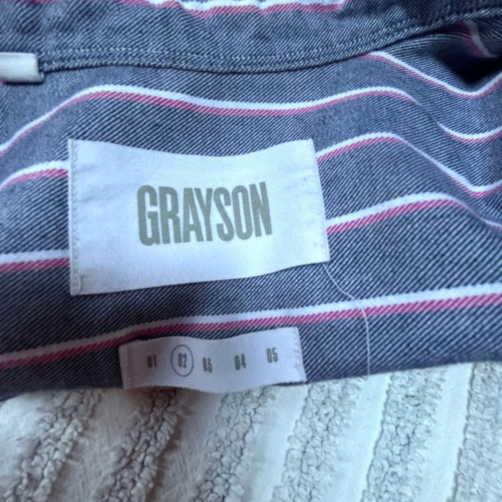 Vintage Grayson Button Front Shirt Cotton Long Sleeve Top Striped Blue Size 2 Size XS / US 0-2 / IT 36-38 - 3 Thumbnail