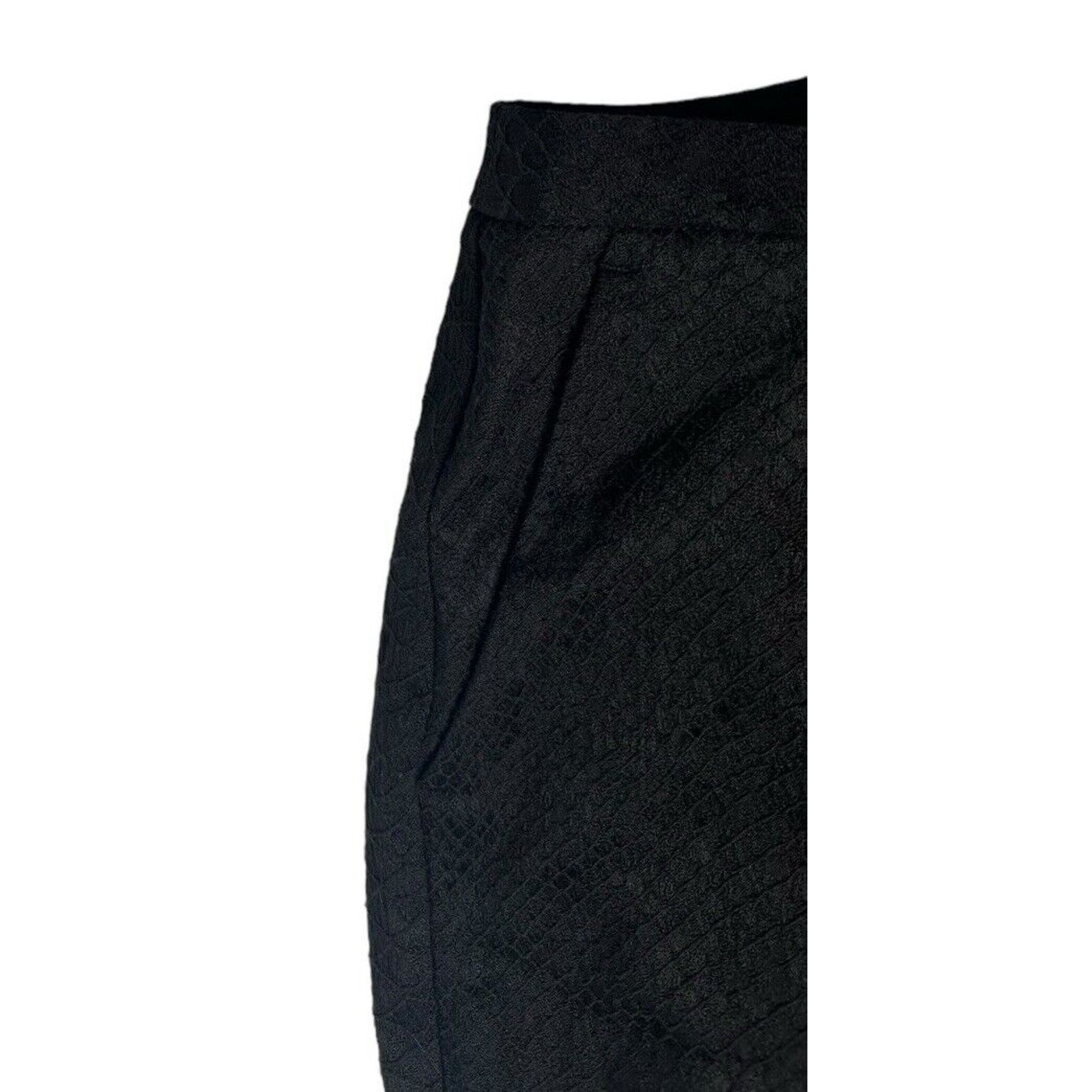 Jennifer Lopez Jennifer Lopez Black Snake Cropped Ankle Pants Stretch 6 Size 28" / US 6 / IT 42 - 3 Thumbnail
