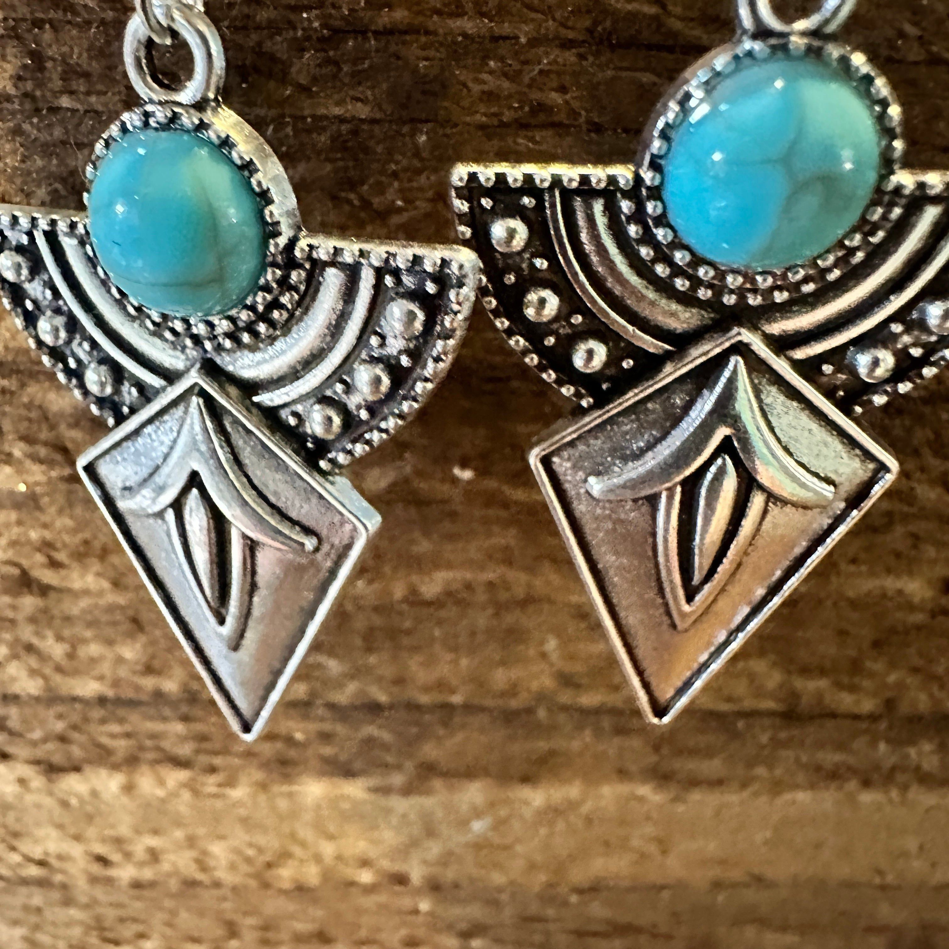 Other Boho Hippie Vintage Arrow Dangle Wire Earrings, Turquoise St Size ONE SIZE - 3 Thumbnail