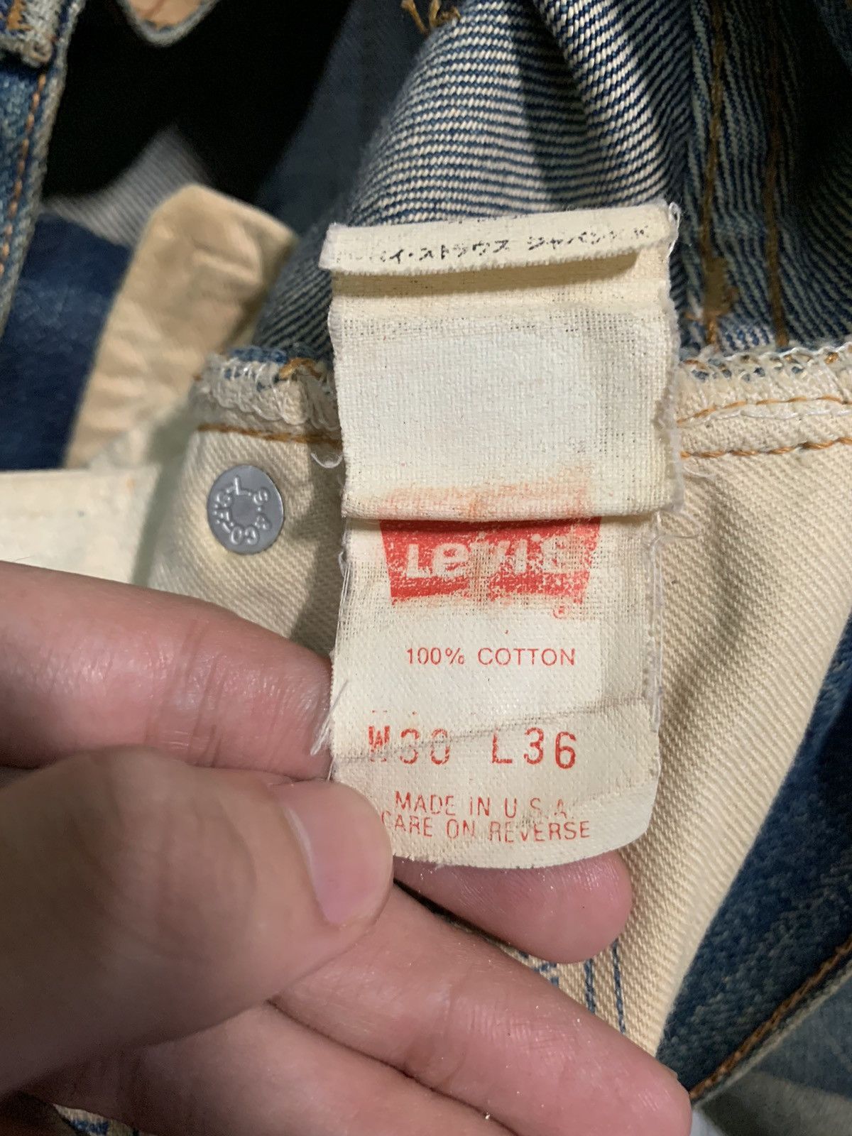 Levi's VINTAGE LEVIS 501 BIG E SELVEDGE MUDWASH & RUSTY DISTRESSED Size US 29 - 20 Thumbnail
