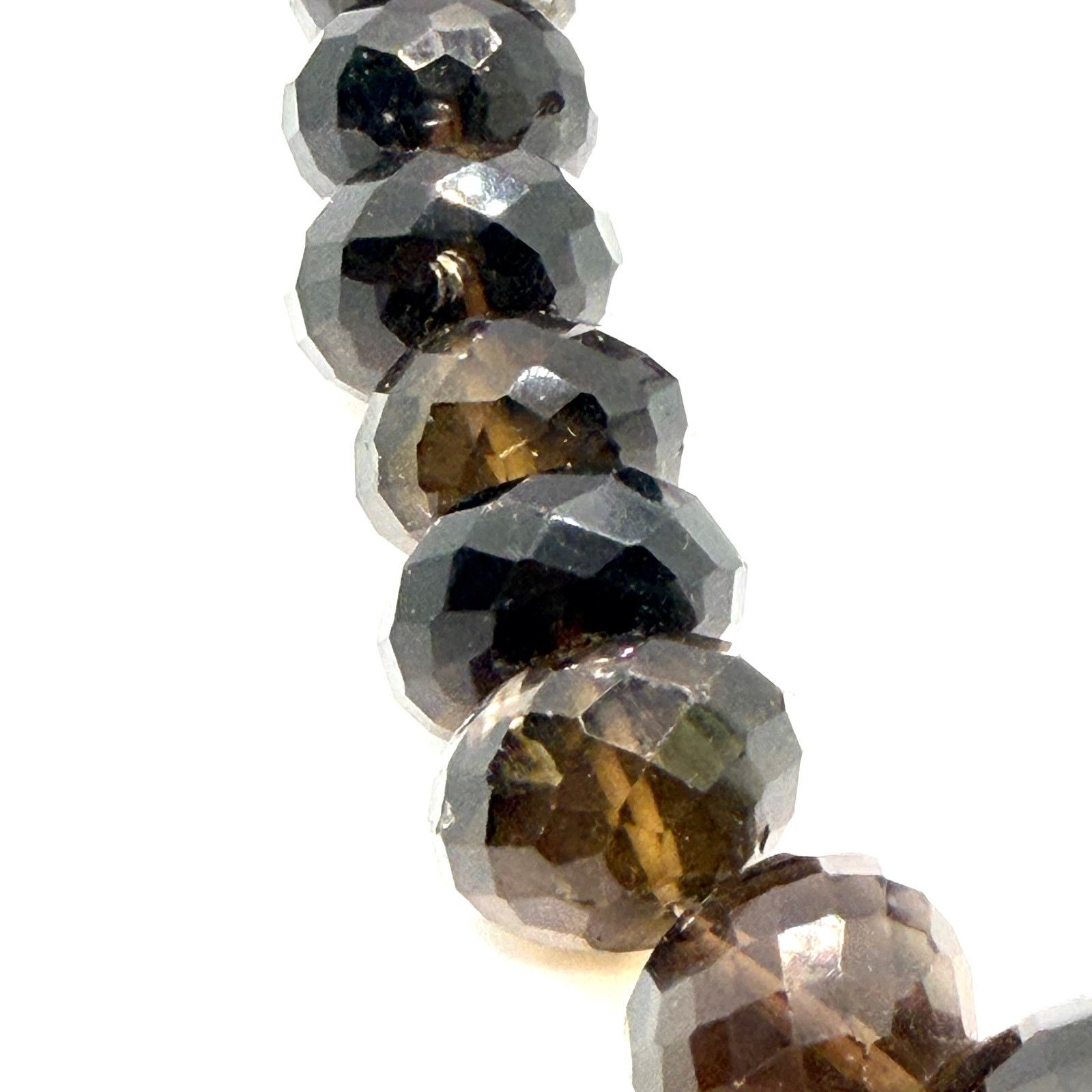 Handmade Vintage 90s Faceted Smoky Quartz Massive Statement Necklace Size ONE SIZE - 3 Thumbnail